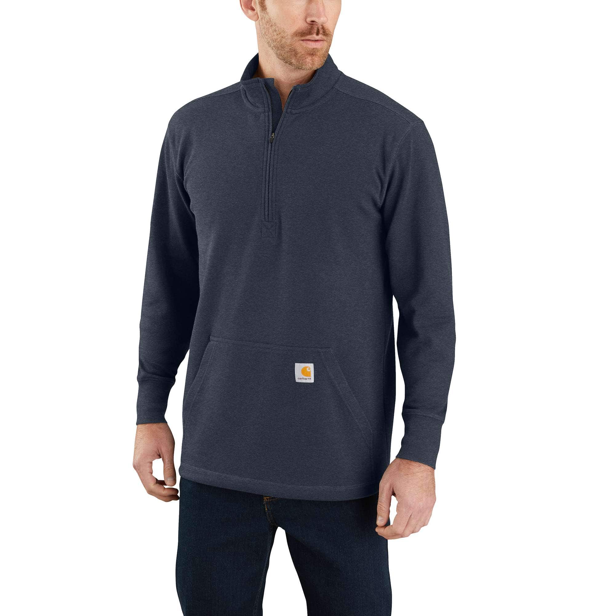 Relaxed Fit Heavyweight Long-Sleeve 1/2 Zip Thermal Shirt