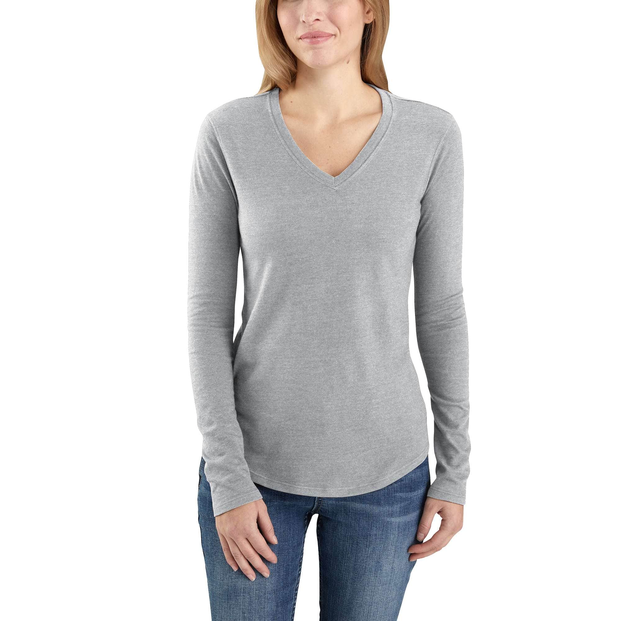 Women's Carhartt Relaxed Fit Midweight Long Sleeve V neck T-Shirt