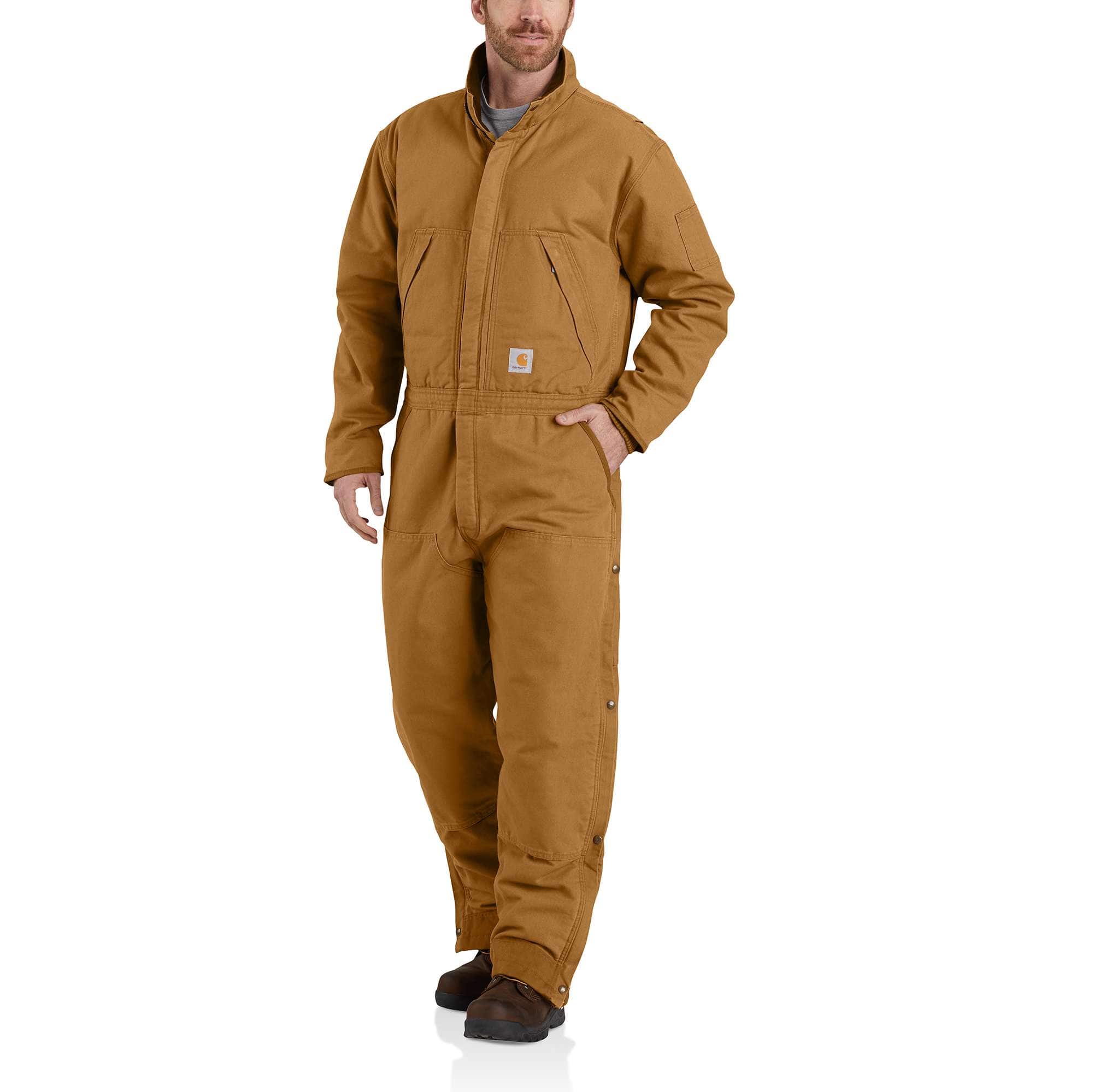 Loose Fit Washed Duck Insulated Coverall - 4 Extreme Warmth Rating