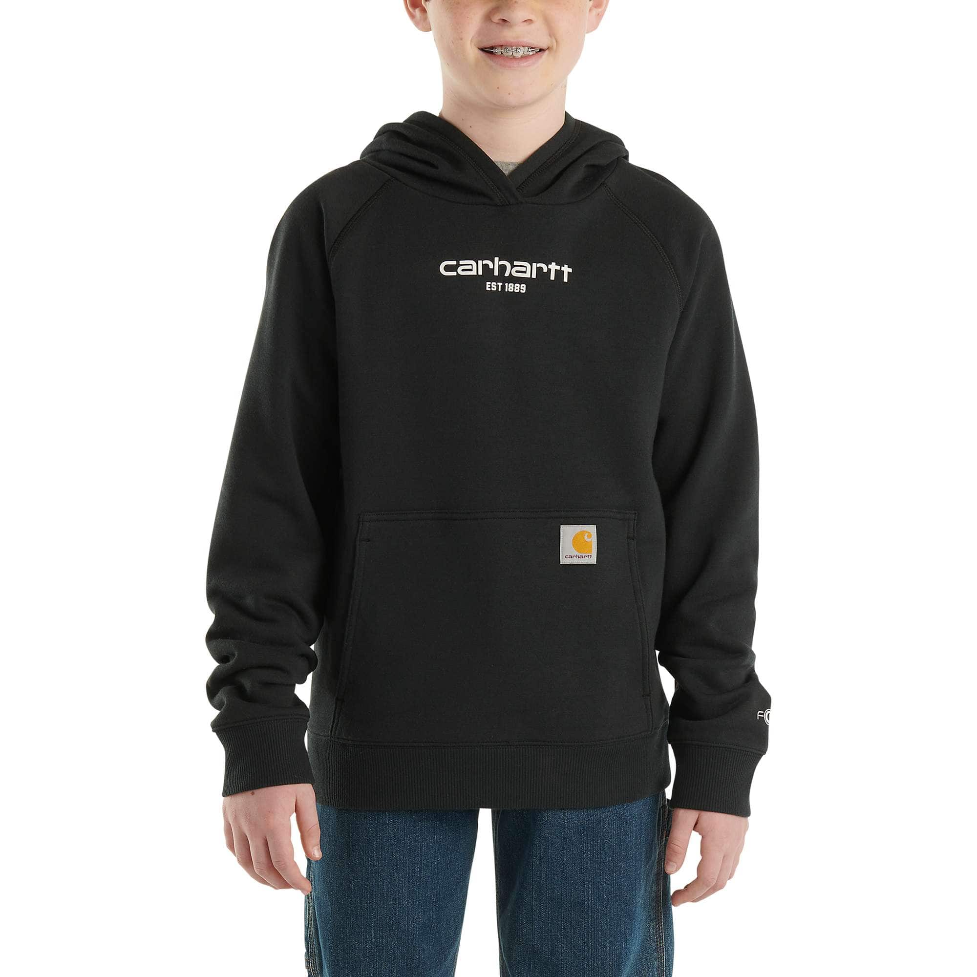 Boys' Carhartt Force® Long-Sleeve Fleece Hooded Sweatshirt