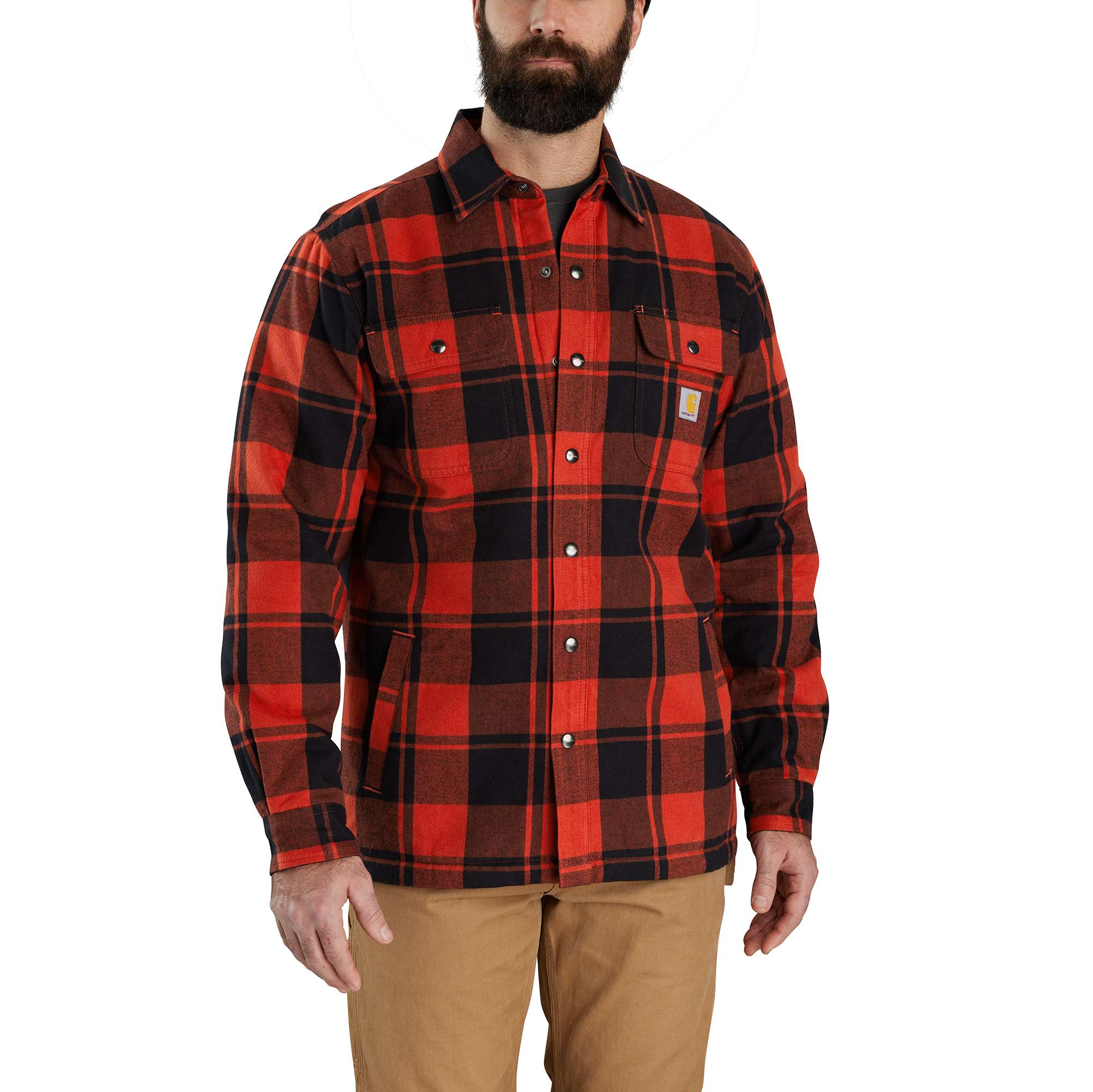 Relaxed Fit Flannel Sherpa-Lined Shirt Jac