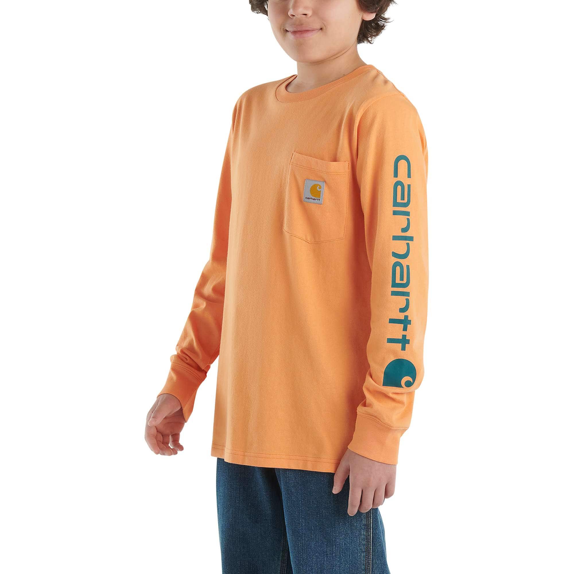 Boys' Long-Sleeve Graphic Pocket T-Shirt