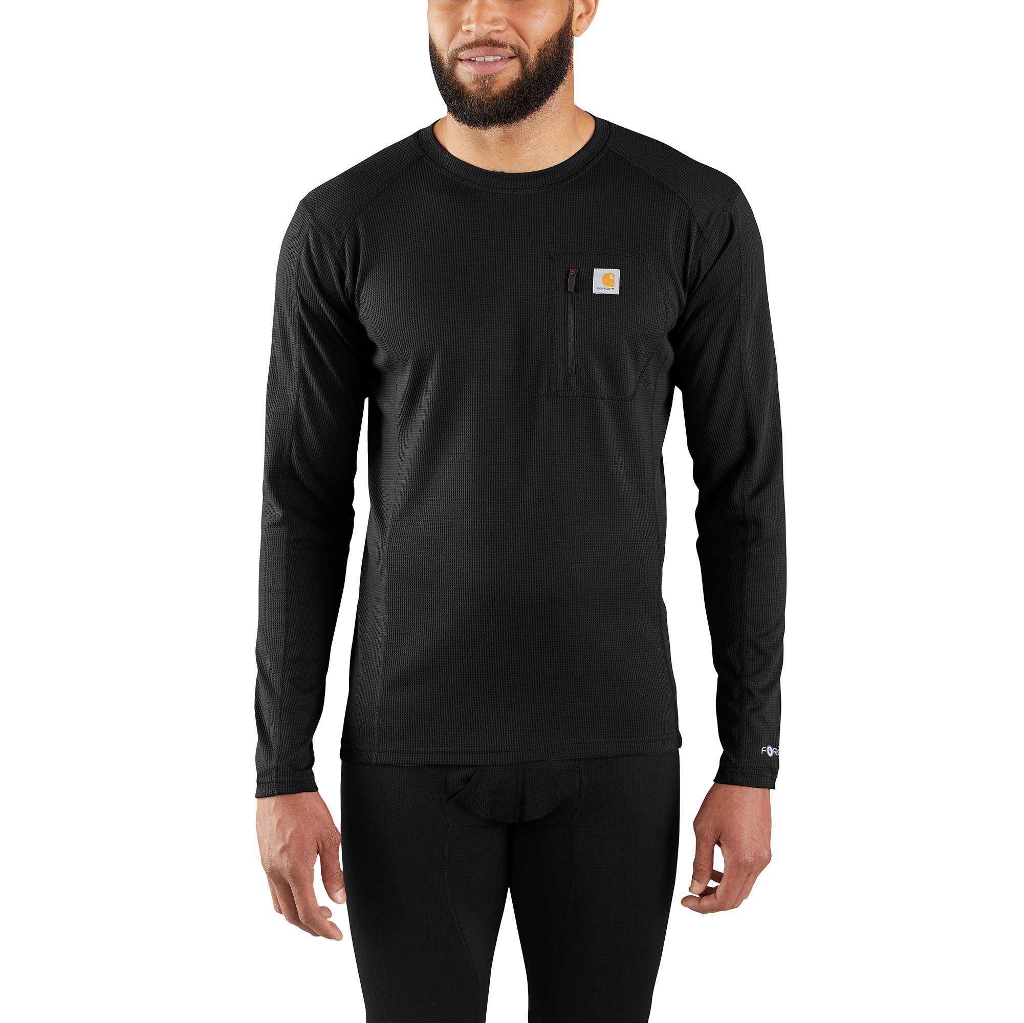 Carhartt Force® Midweight Micro-Grid Base Layer Crewneck Pocket Top