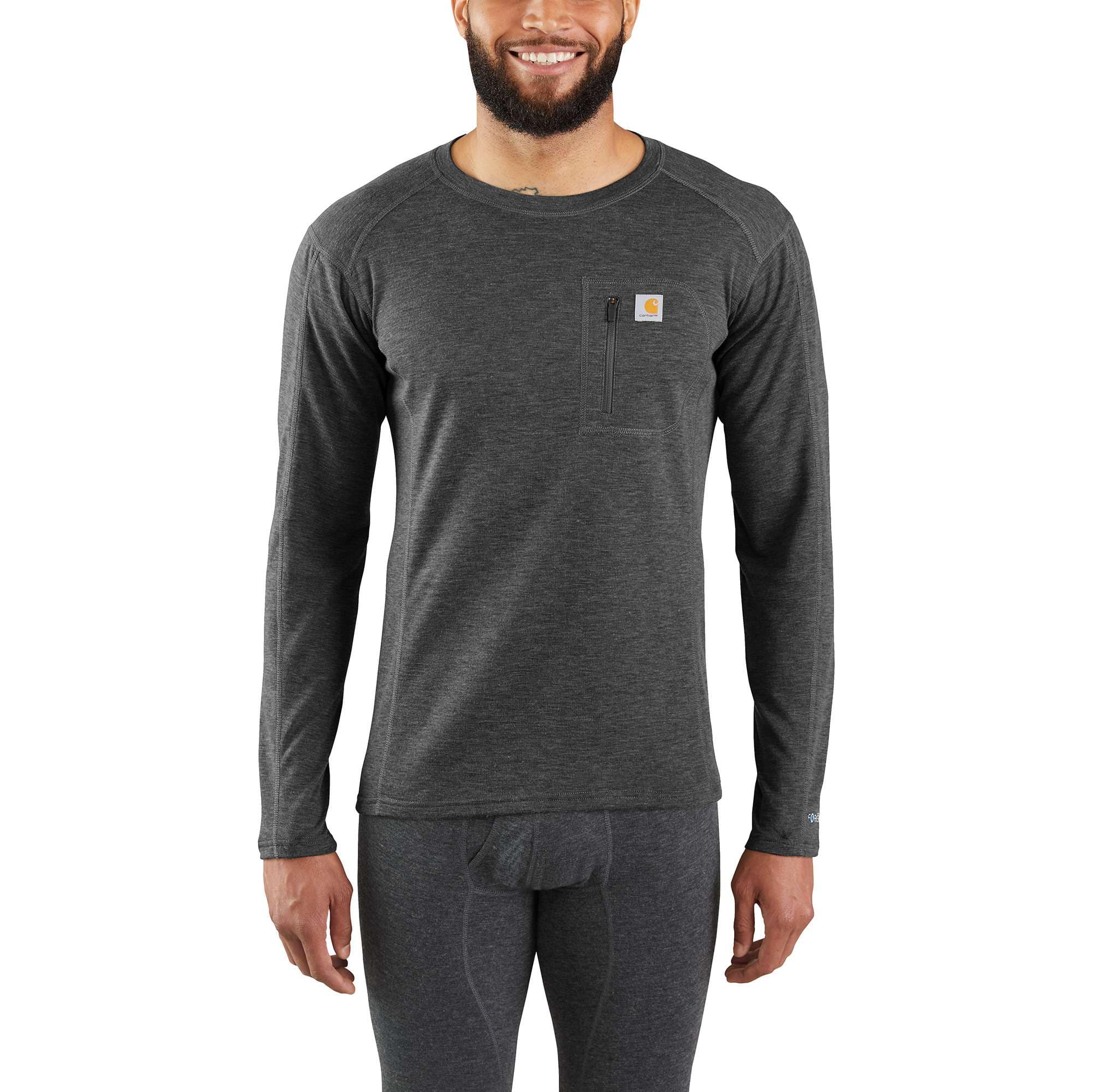 Carhartt Force® Heavyweight Synthetic-Wool Blend Base Layer Crewneck Pocket Top