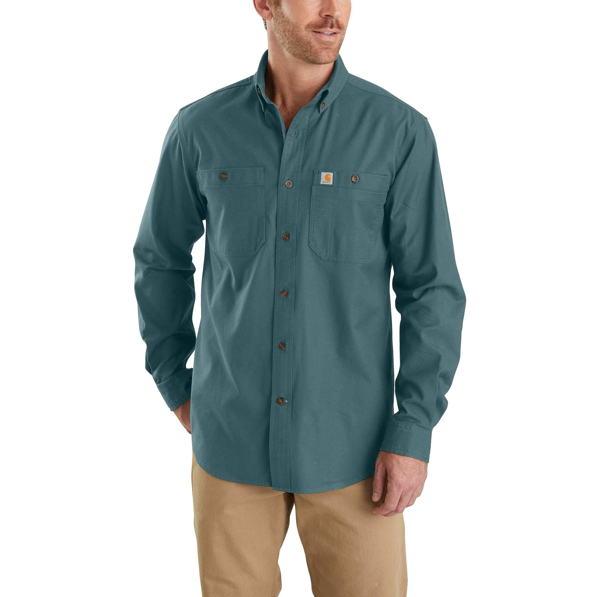 Rugged Flex® Relaxed Fit Midweight Canvas Long-Sleeve Shirt