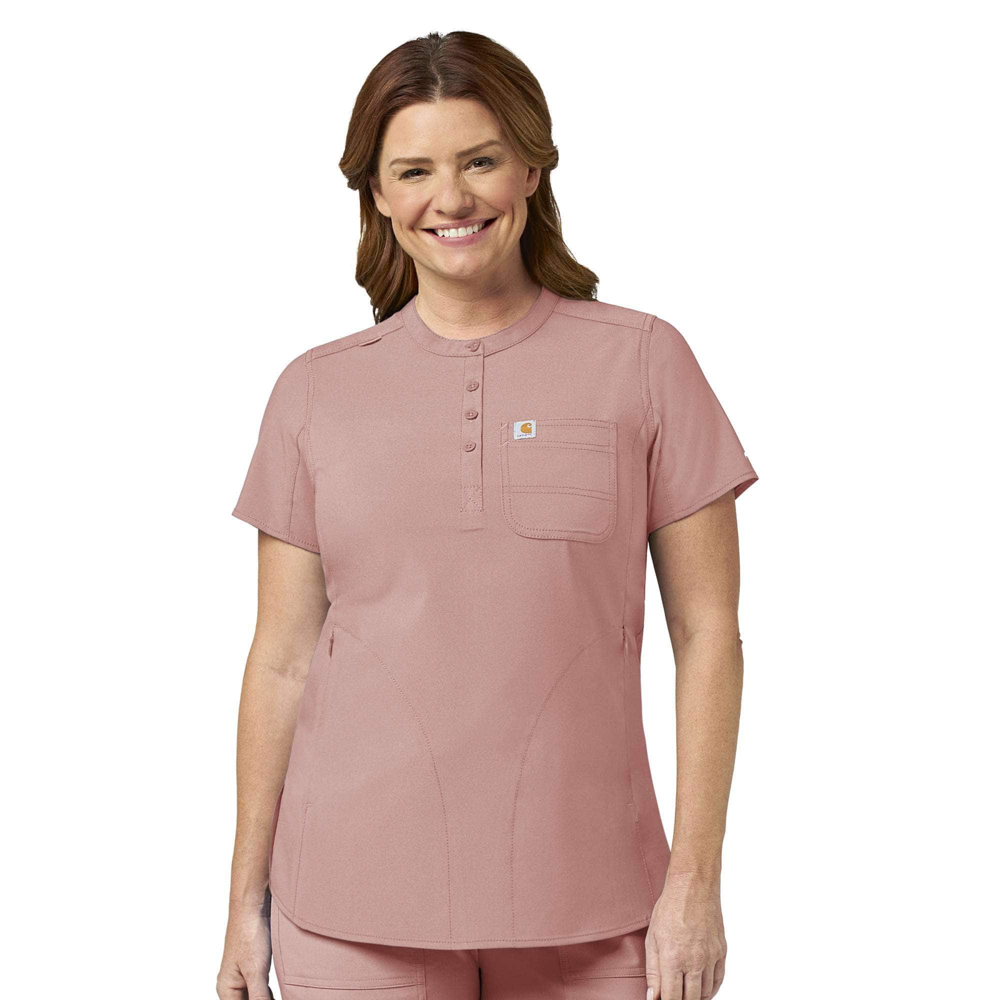 Women's Force Cross-Flex Henley Tunic Scrub Top
