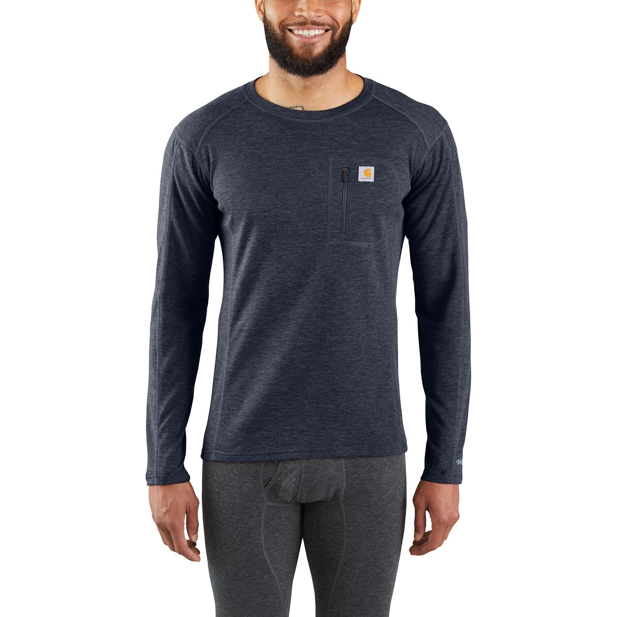Carhartt Force® Heavyweight Synthetic-Wool Blend Base Layer Crewneck Pocket Top