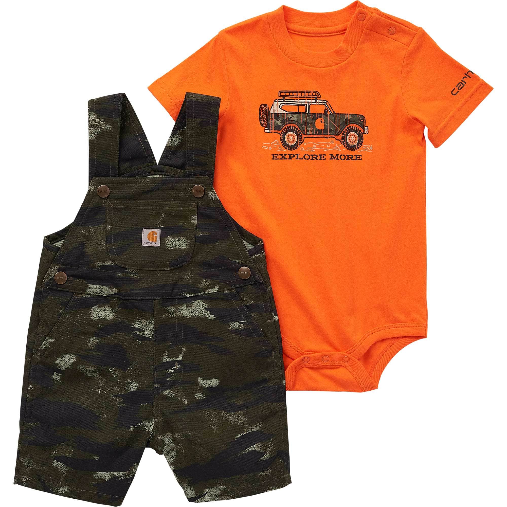 Boys' T-shirt and Canvas Camo Coverall Set (Infant)