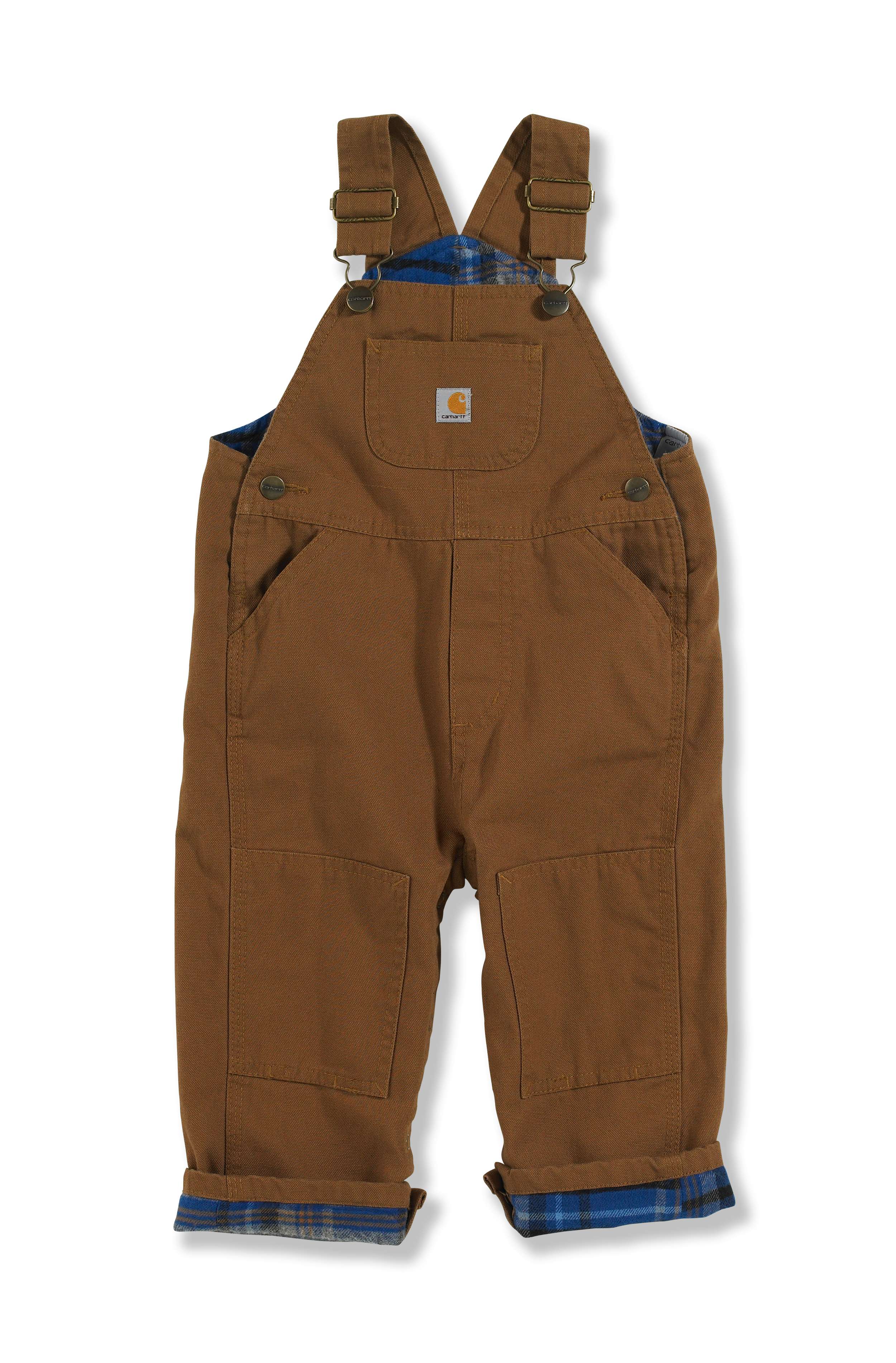 Kids' Canvas Bib Overall Flannel-Lined
