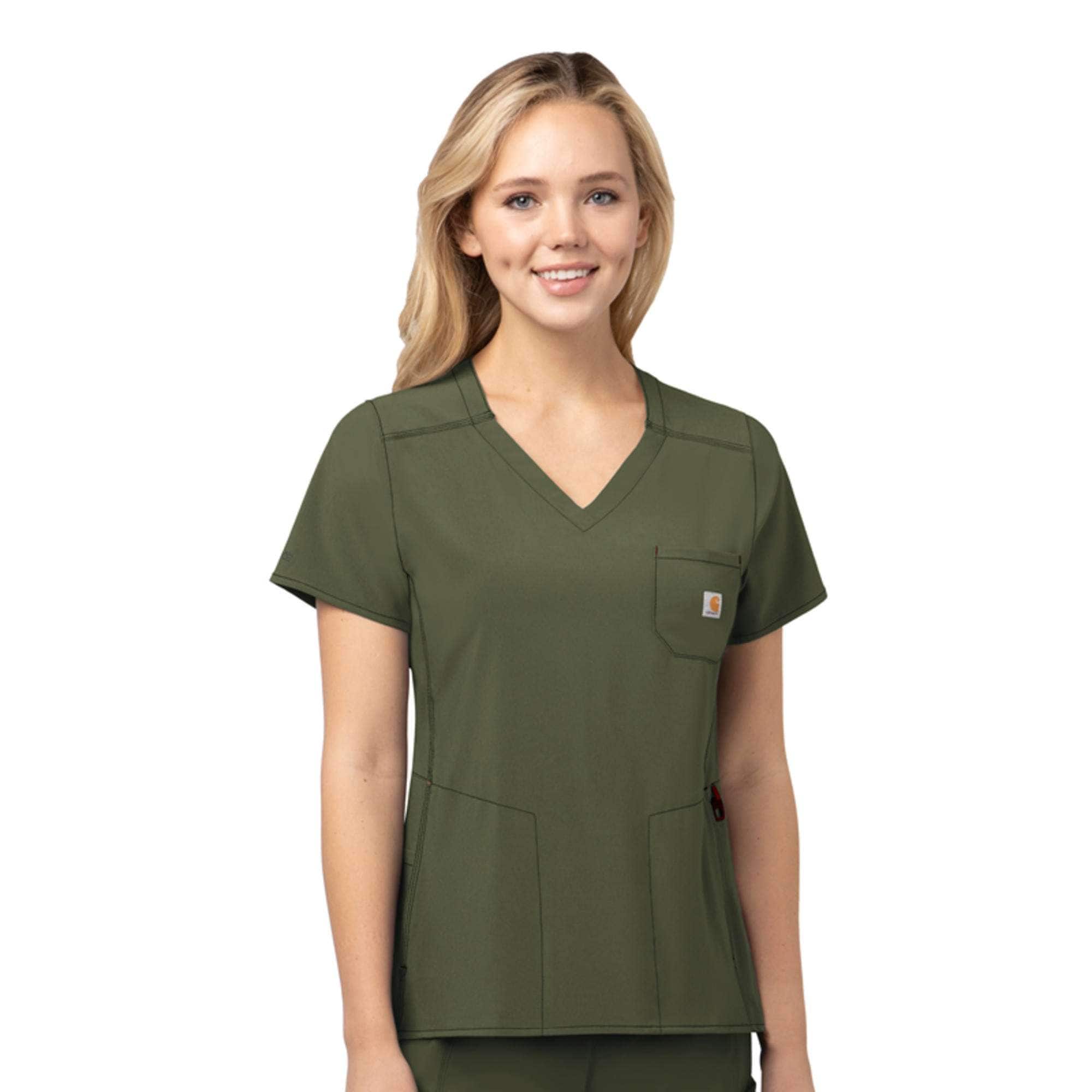 Women's Force Cross-Flex Chest Pocket Scrub Top