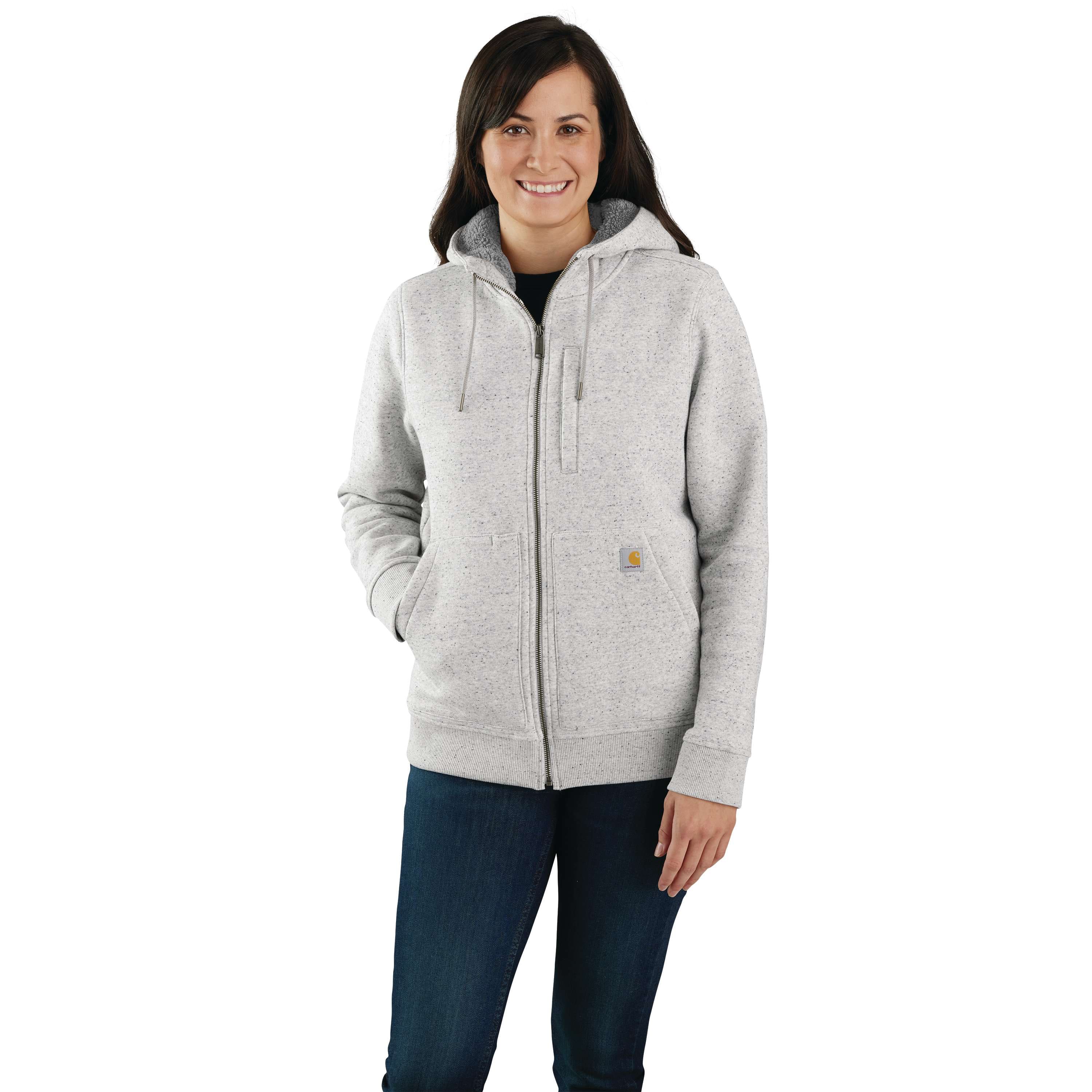Women's Relaxed Fit Midweight Sherpa-Lined Full-Zip Sweatshirt