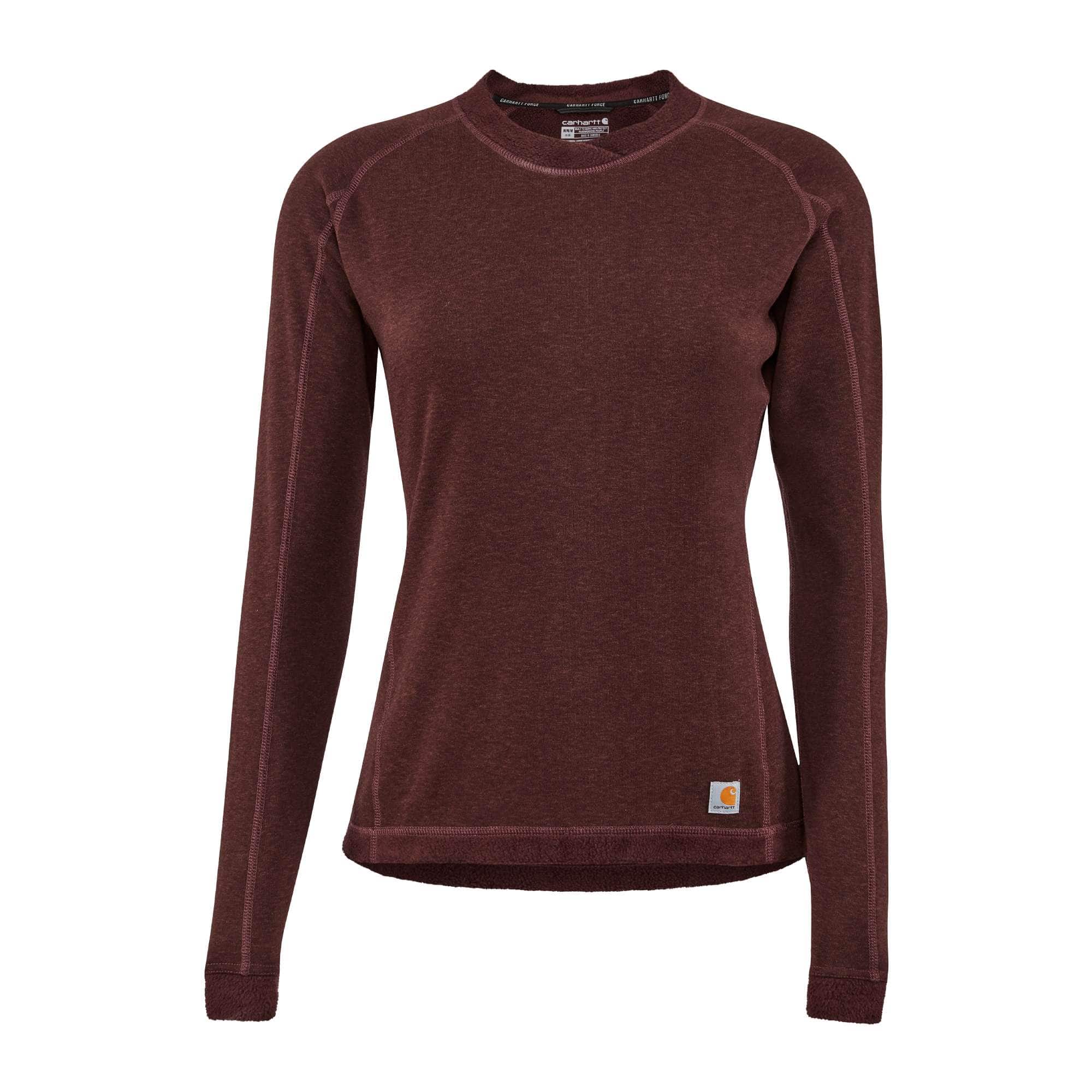 Women's Carhartt Force® Heavyweight Synthetic Wool-Blend Fleece Base Layer Crewneck Top