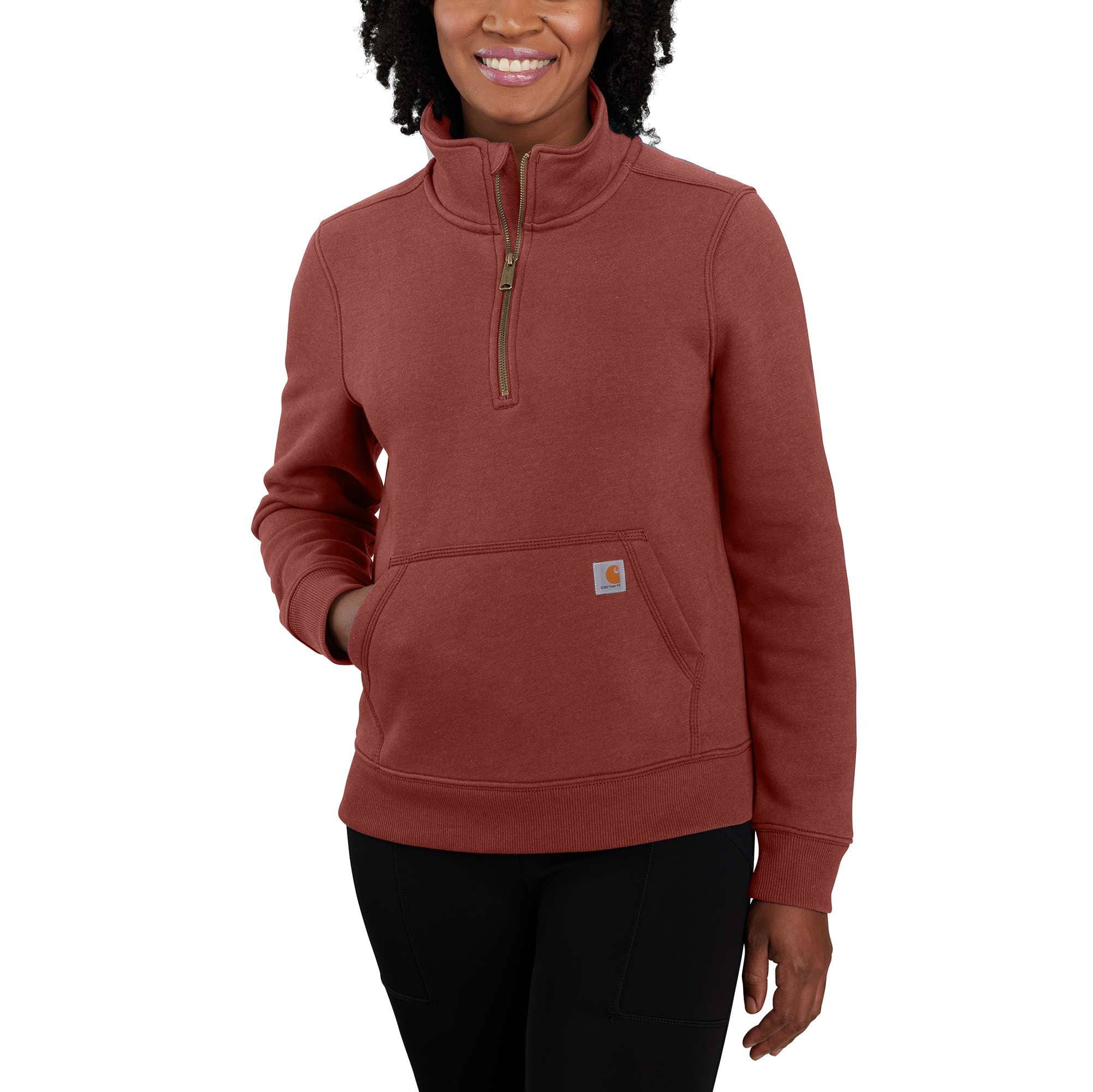Women's Relaxed Fit Midweight Quarter-Zip Sweatshirt