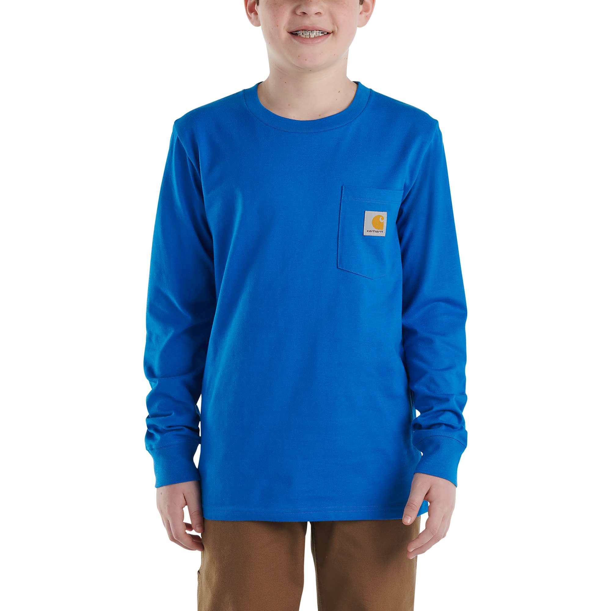 Boys' Long-Sleeve Pocket T-Shirt