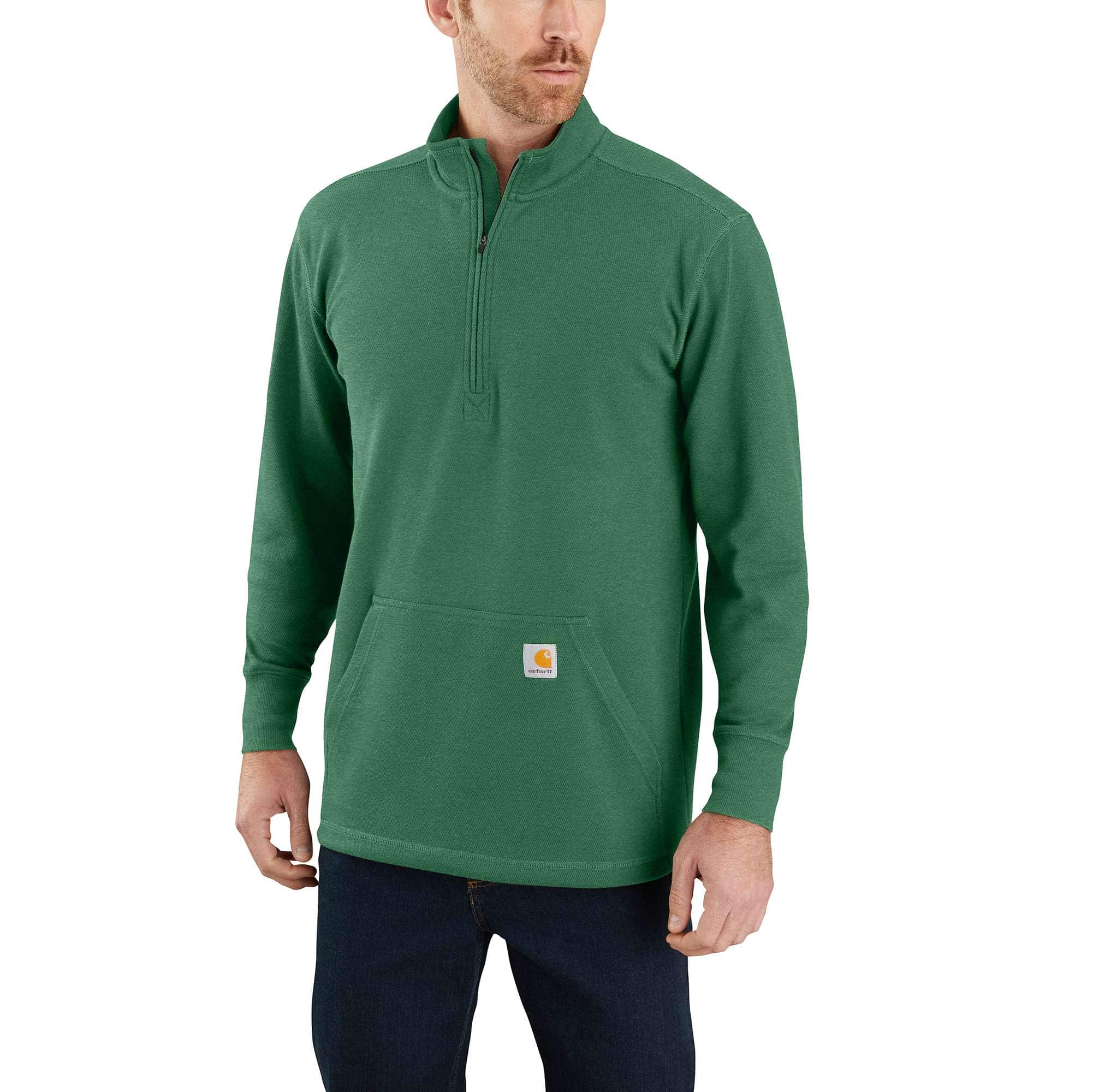 Relaxed Fit Heavyweight Long-Sleeve 1/2 Zip Thermal Shirt