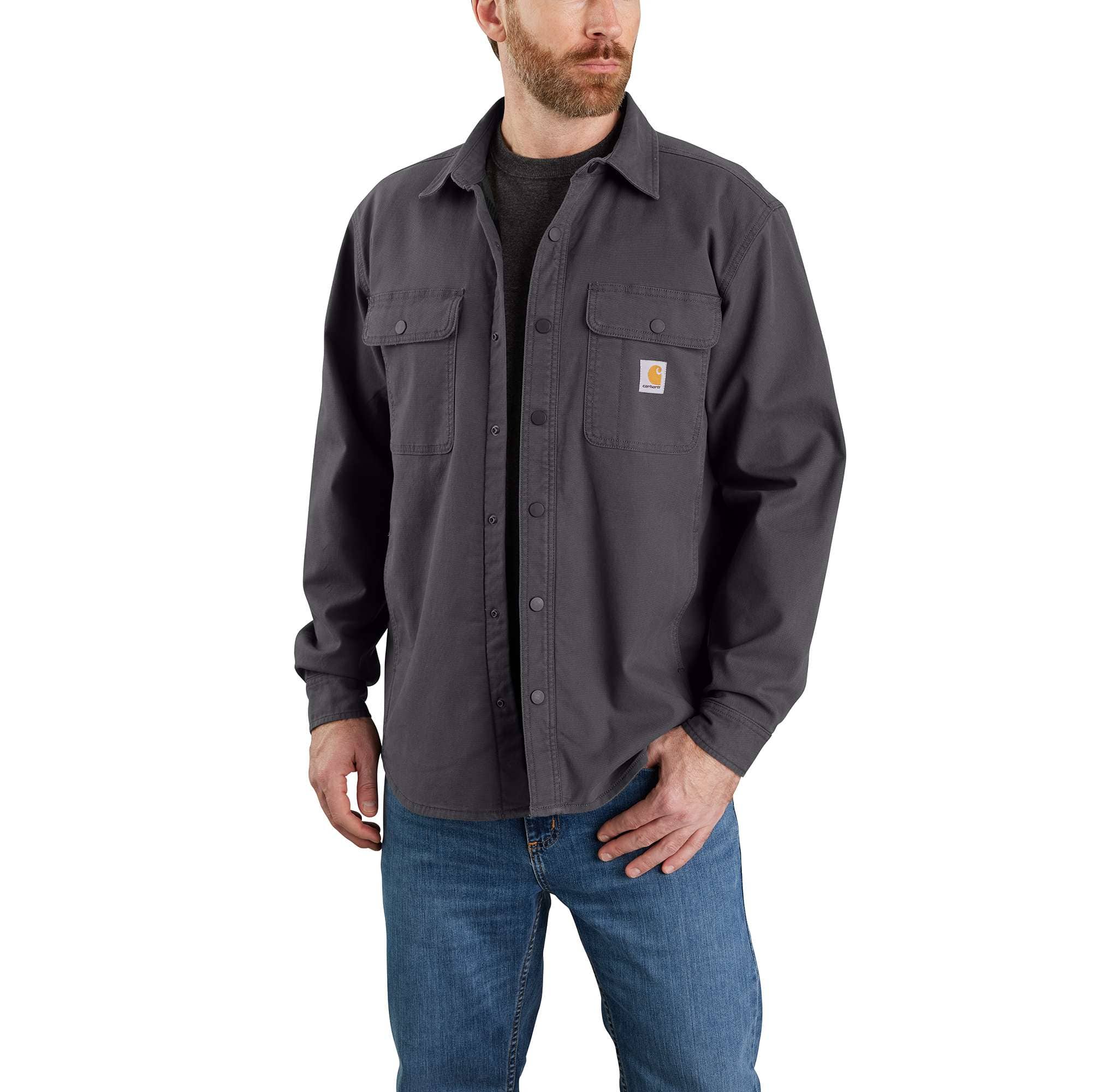 Rugged Flex® Relaxed Fit Canvas Fleece-Lined Shirt Jac