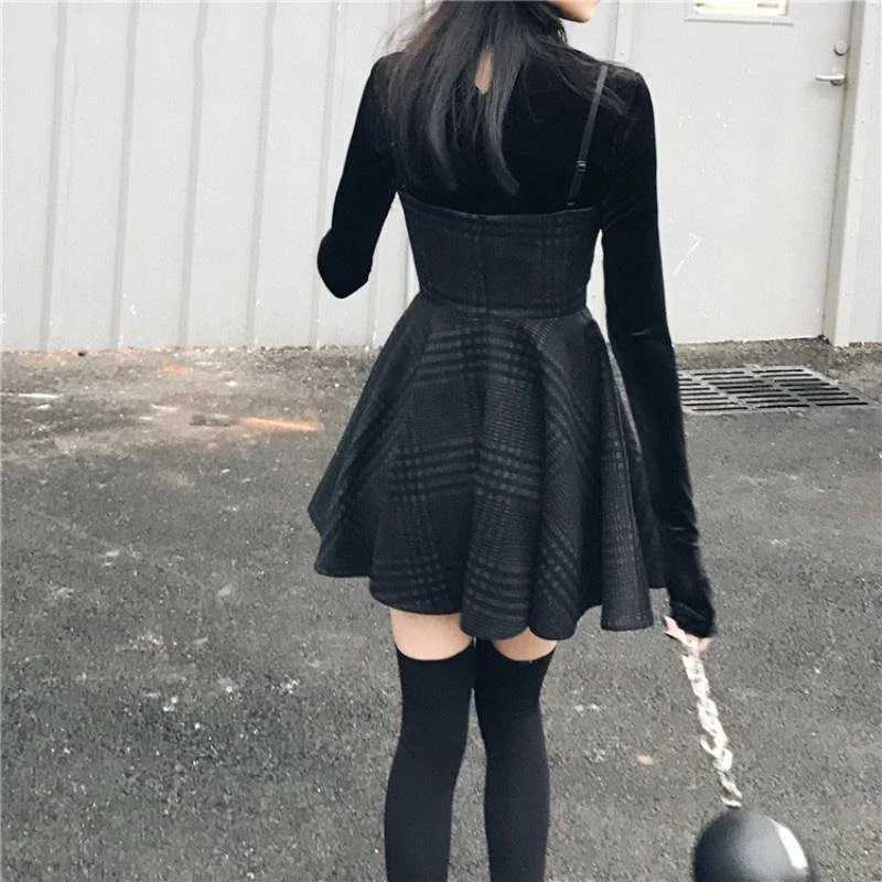 PUNK ROCK PLATED DRESS