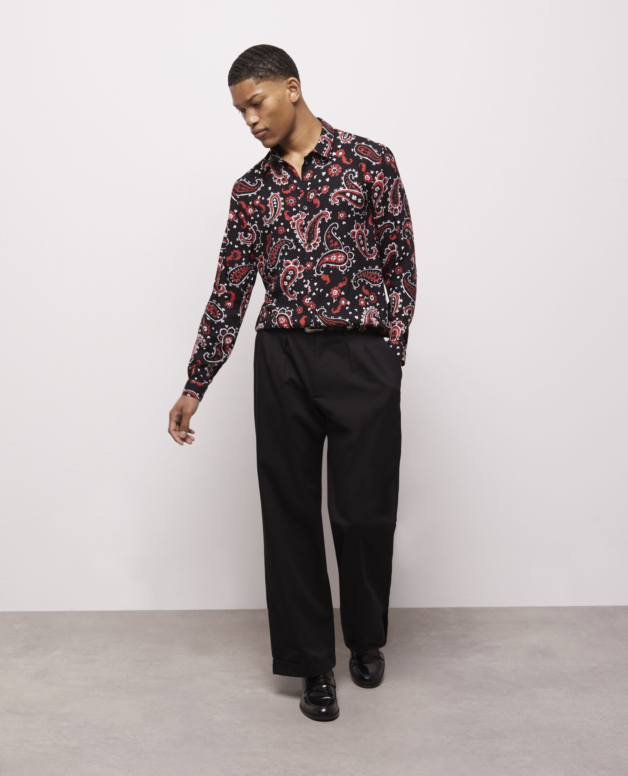 Printed shirt BLACK - RED
