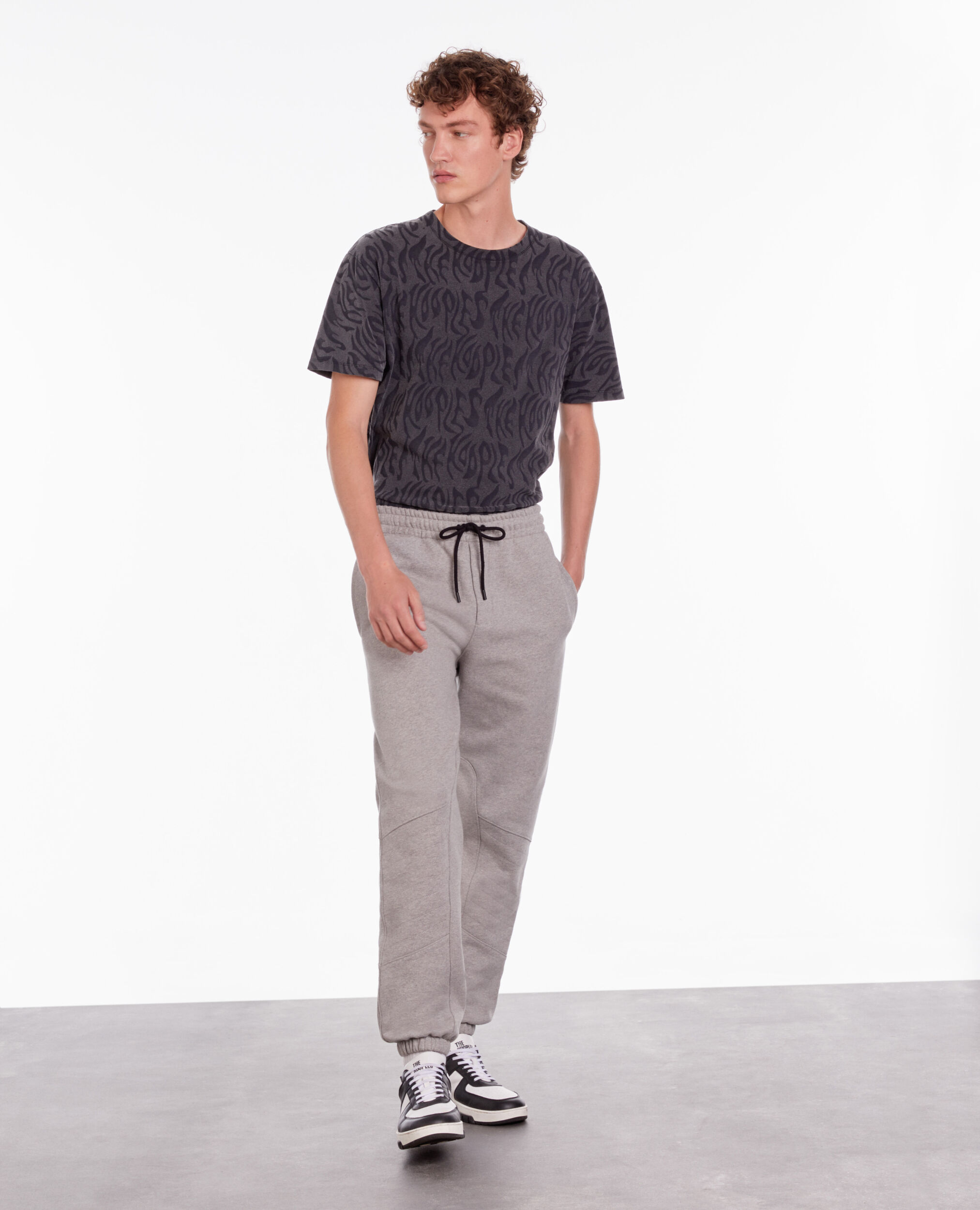 Grey biker tracksuit trousers GREY MELANGE