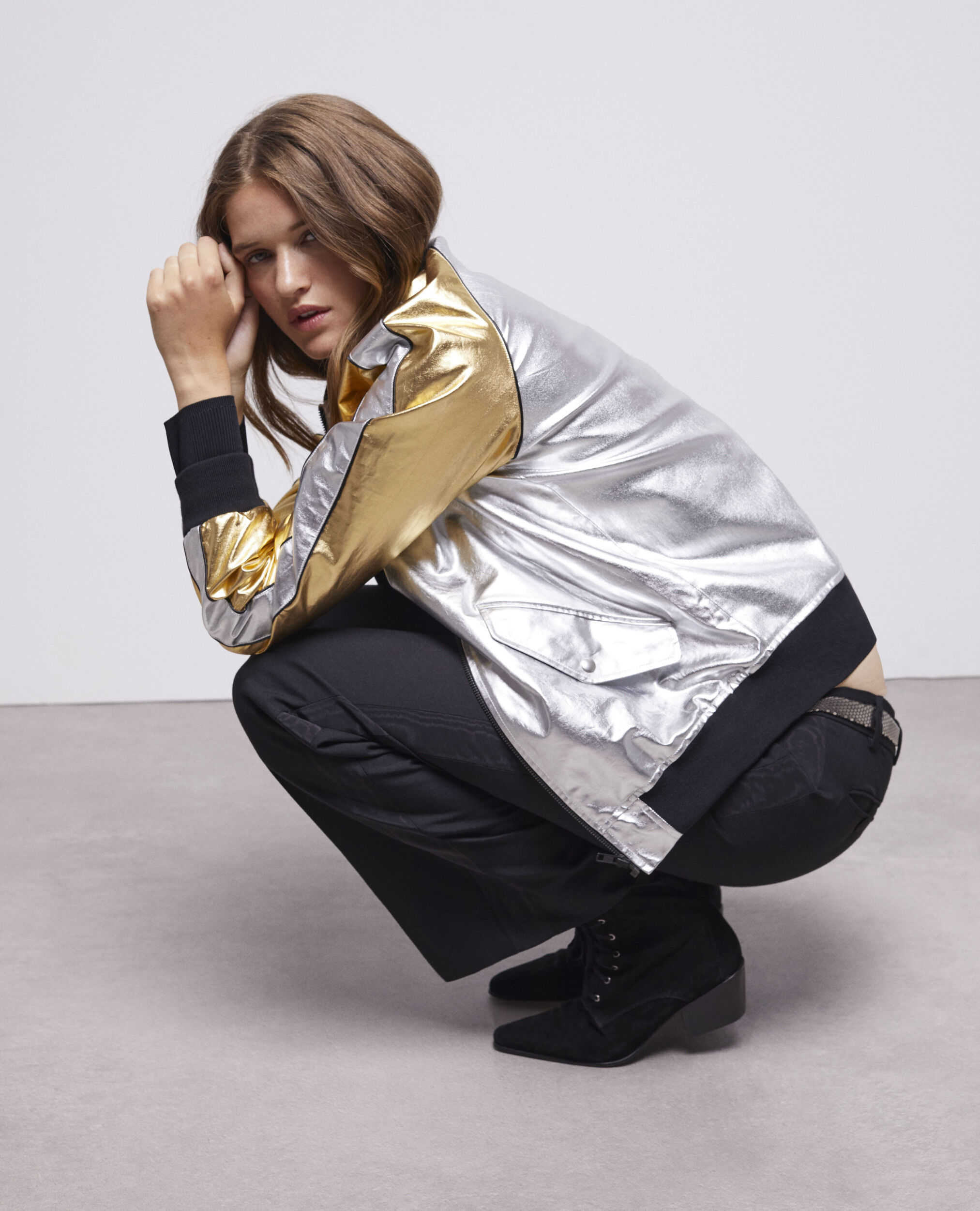 Two-tone jacket SILVER / GOLD