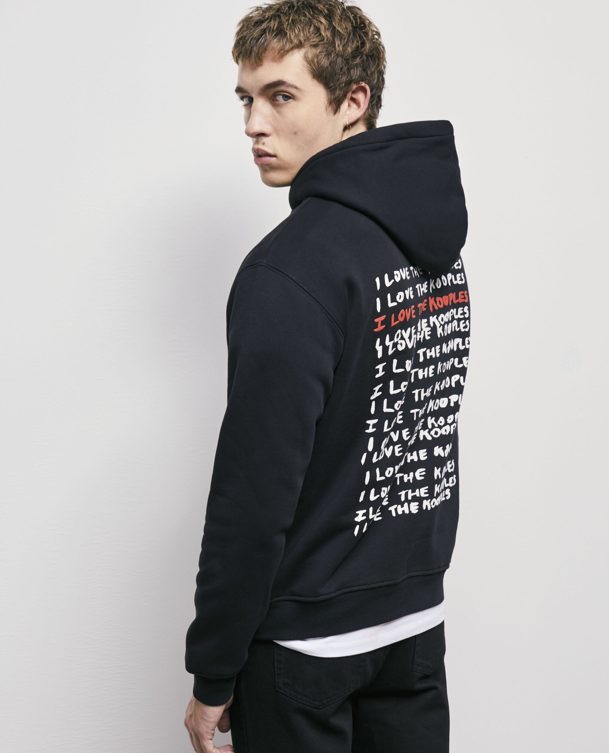 I Love Kooples black sweatshirt BLACK