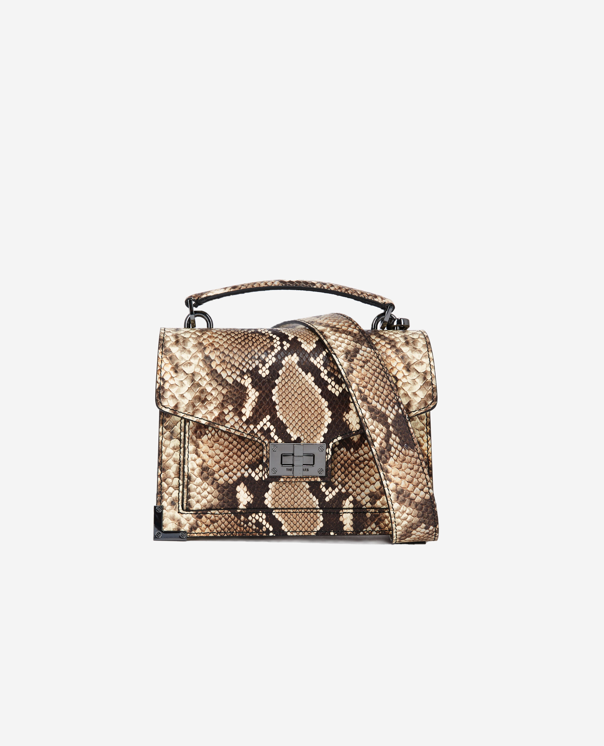 Emily small leather bag BLACK WHITE