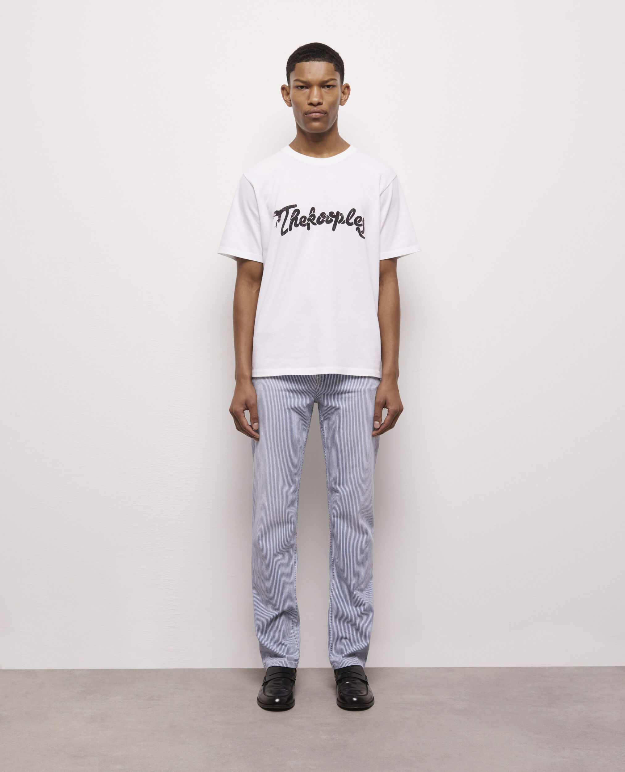 Men's white t-shirt with snake logo print WHITE