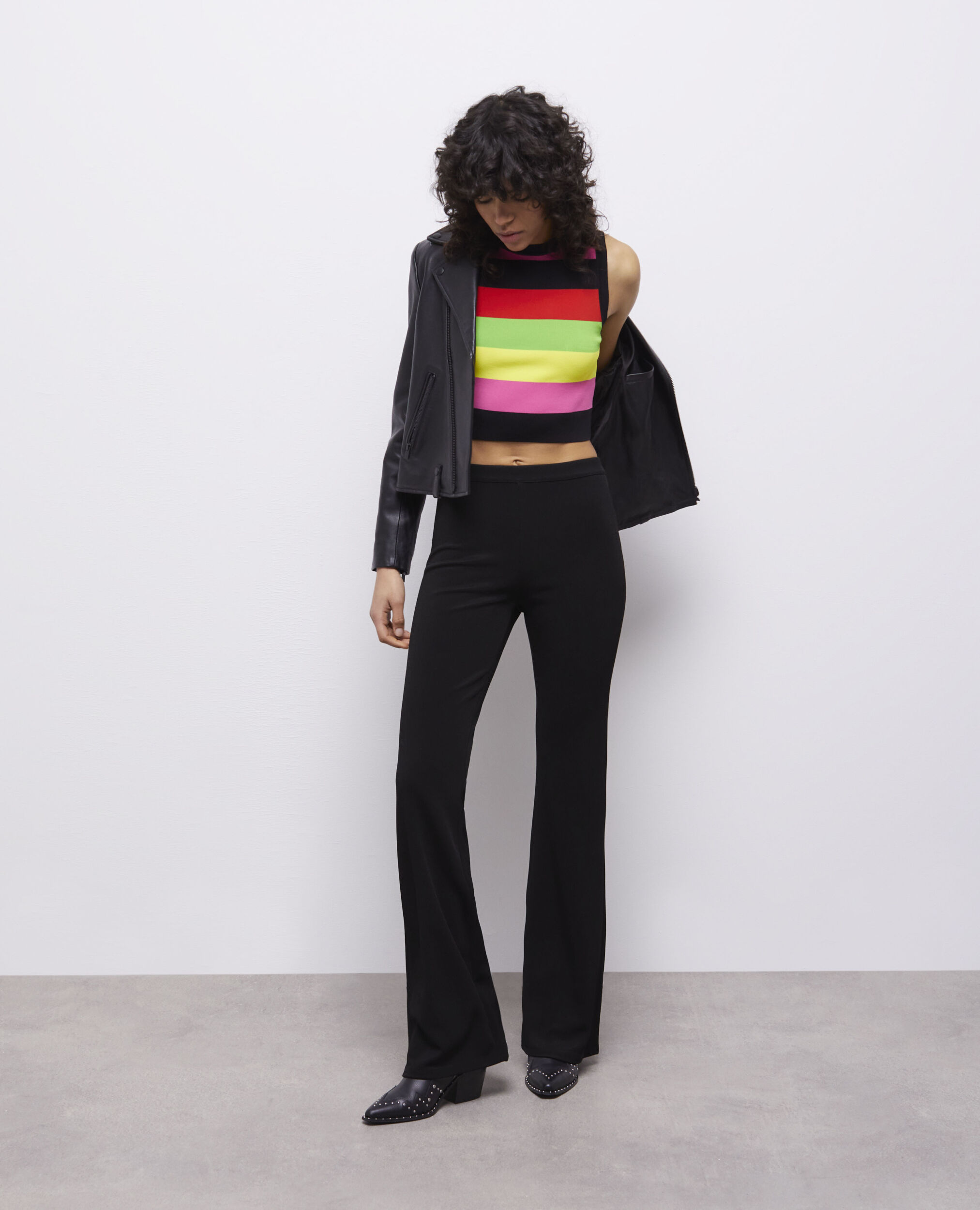 Flared black pants BLACK