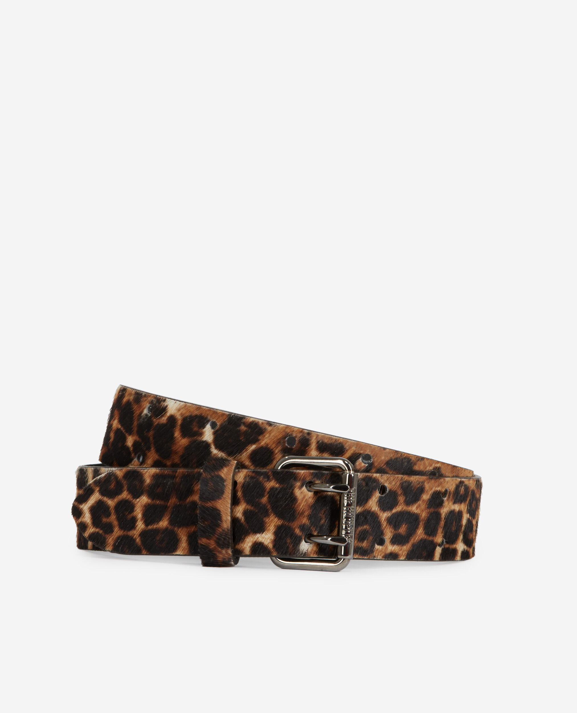 Leopard print leather belt LEOPARD