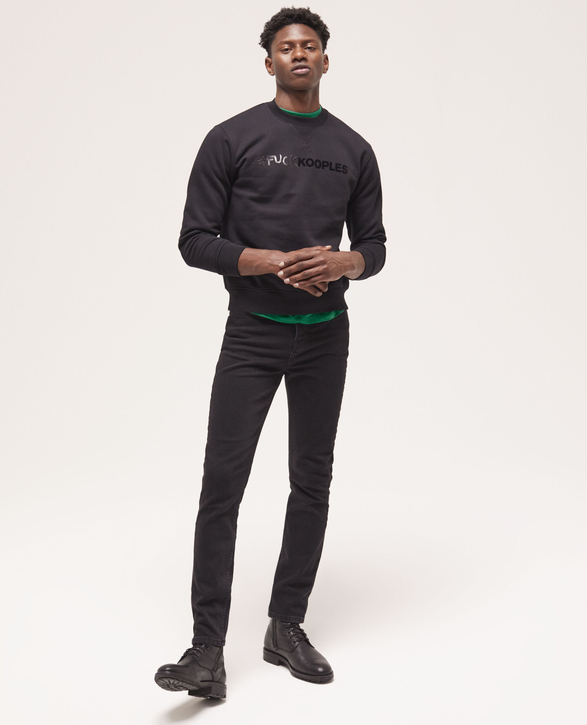 Black logo sweatshirt BLACK