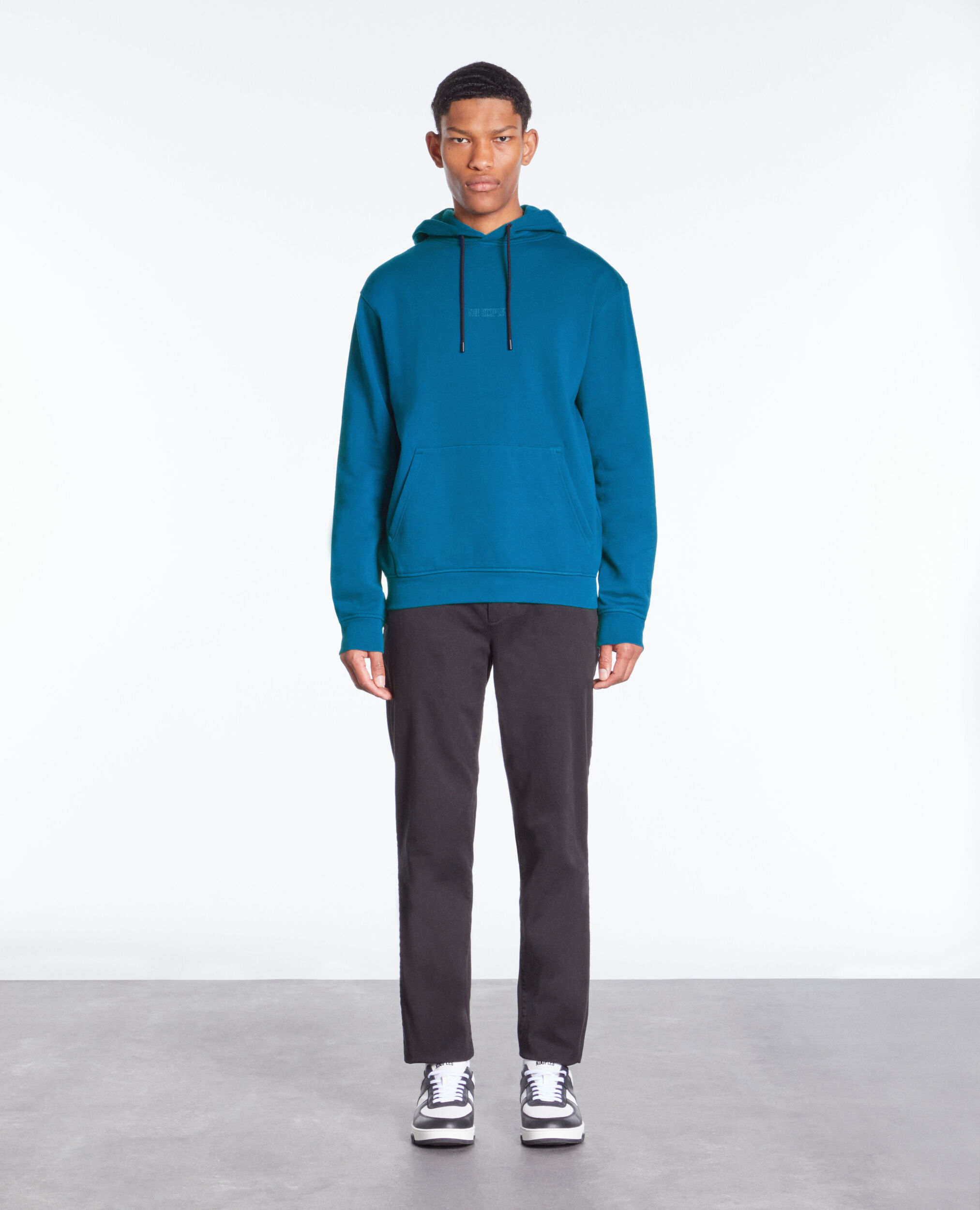 Blue hoodie with logo MEDIUM BLUE