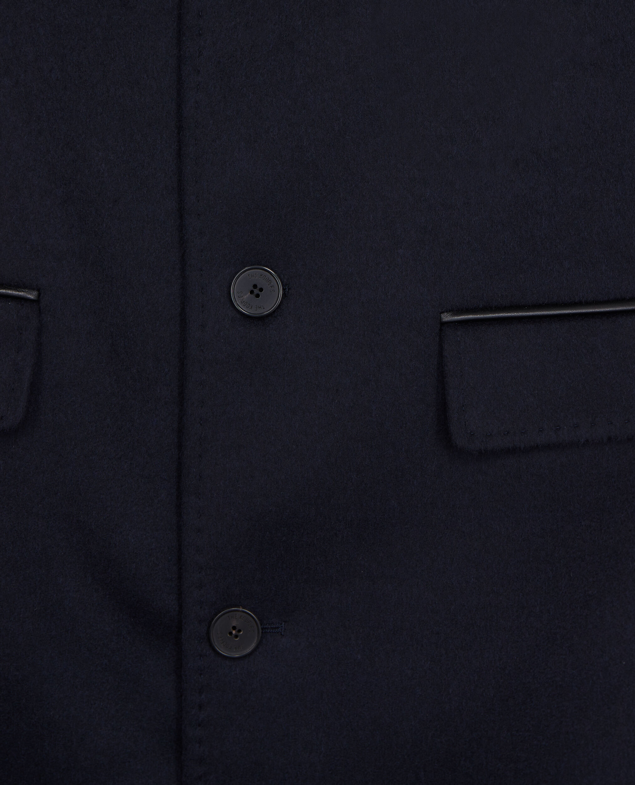 Long navy blue cashmere coat DARK NAVY