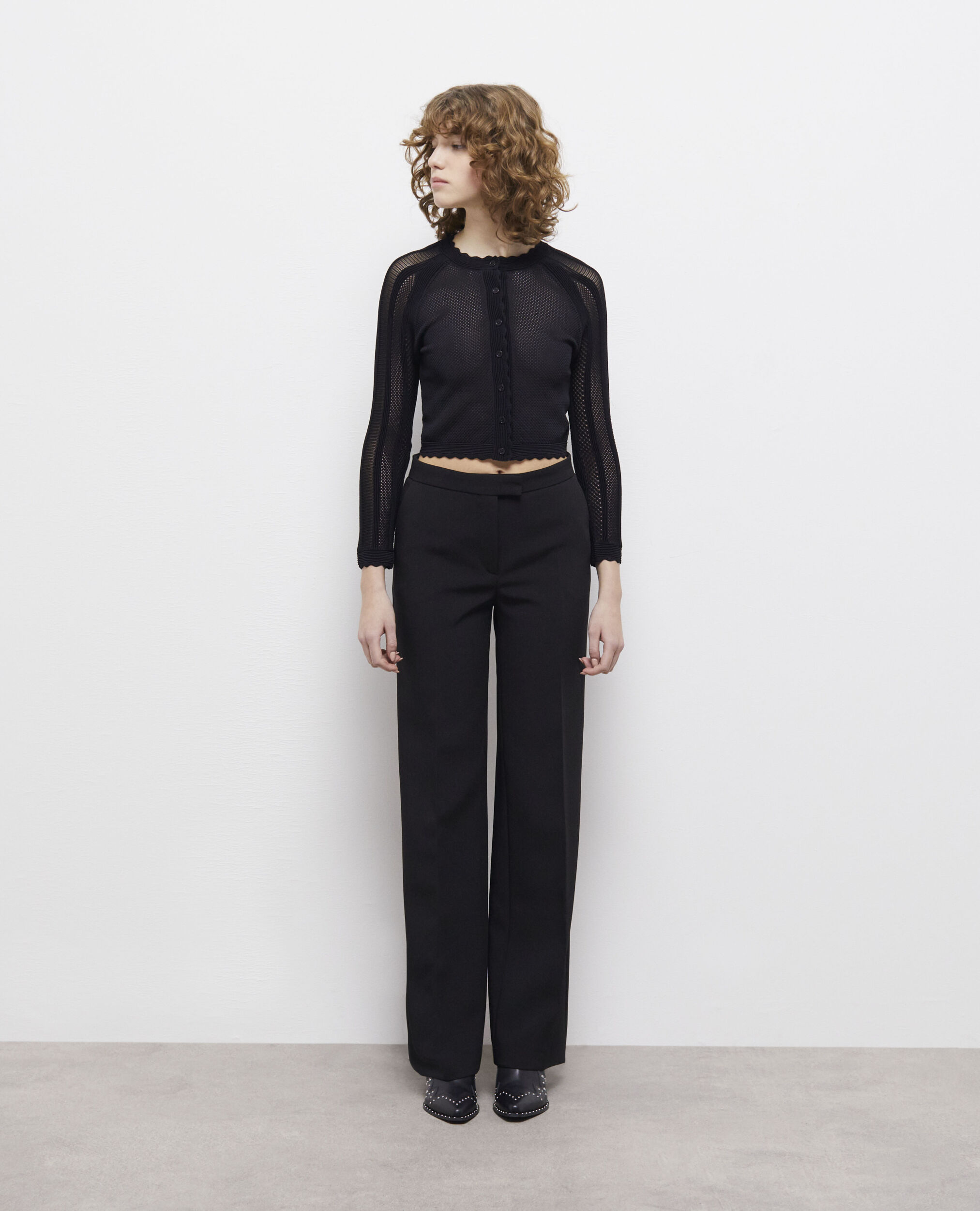 Black knit cardigan BLACK