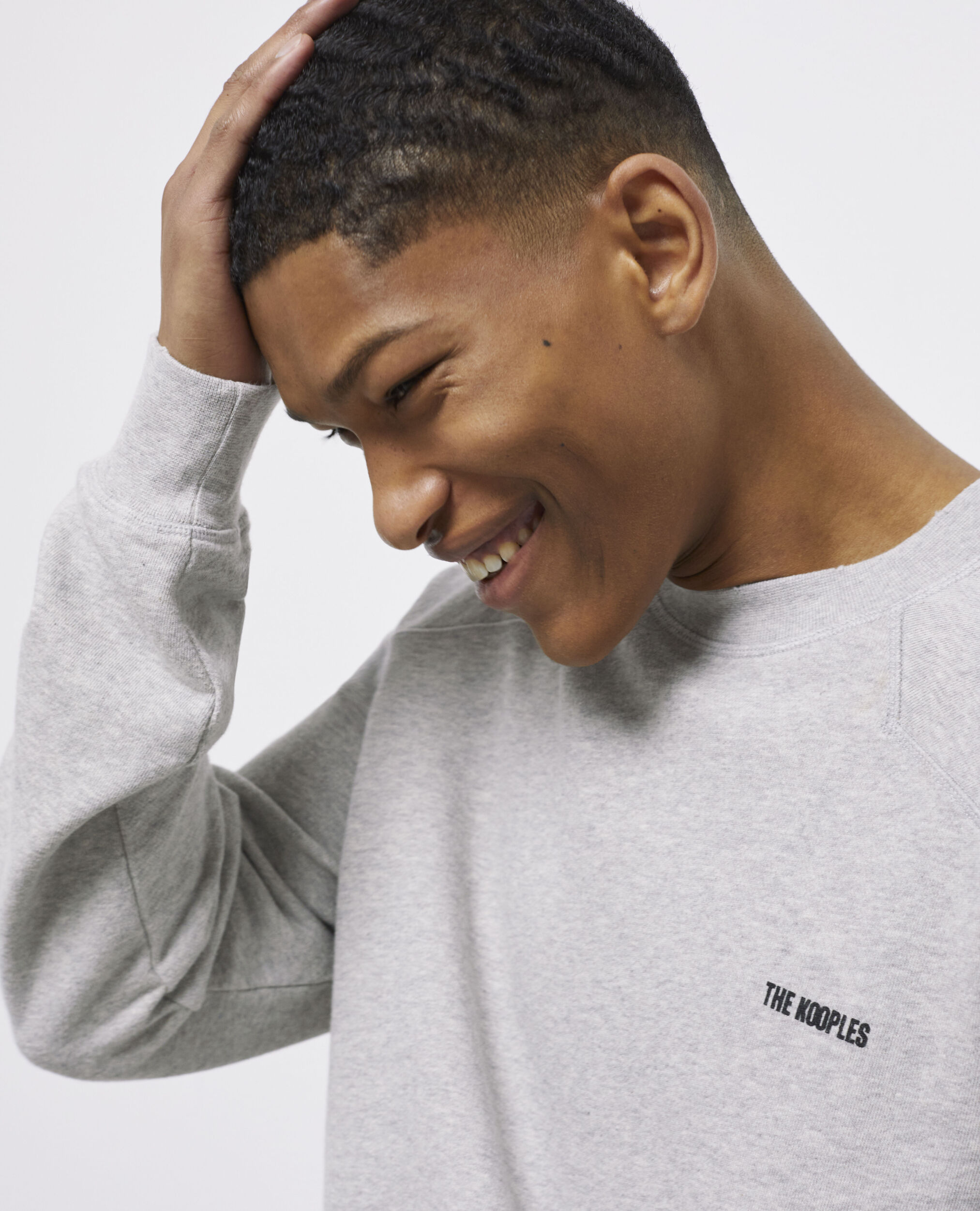 Light gray sweatshirt with logo GRIS CLAIR