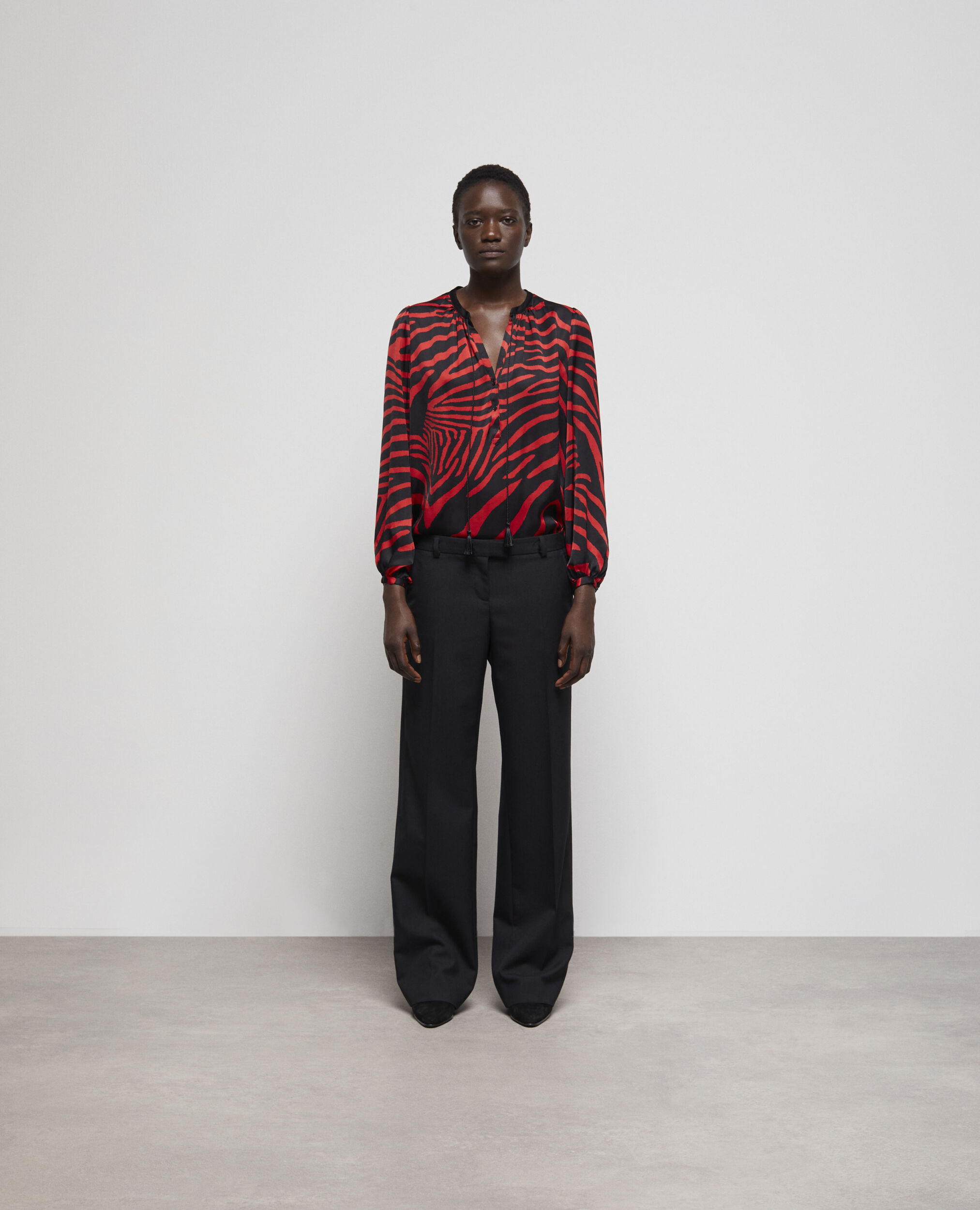 Black wool pants BLACK