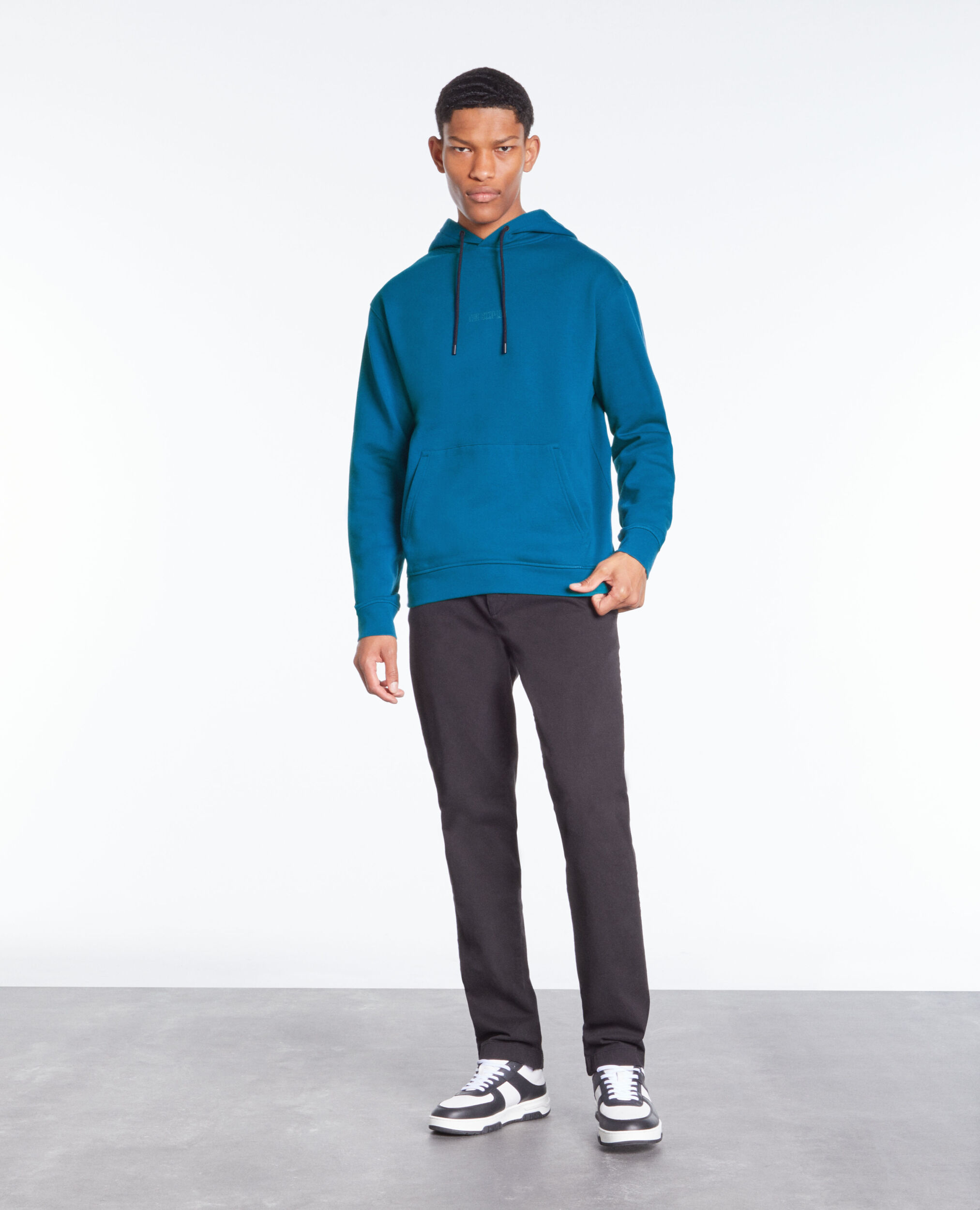 Blue hoodie with logo MEDIUM BLUE