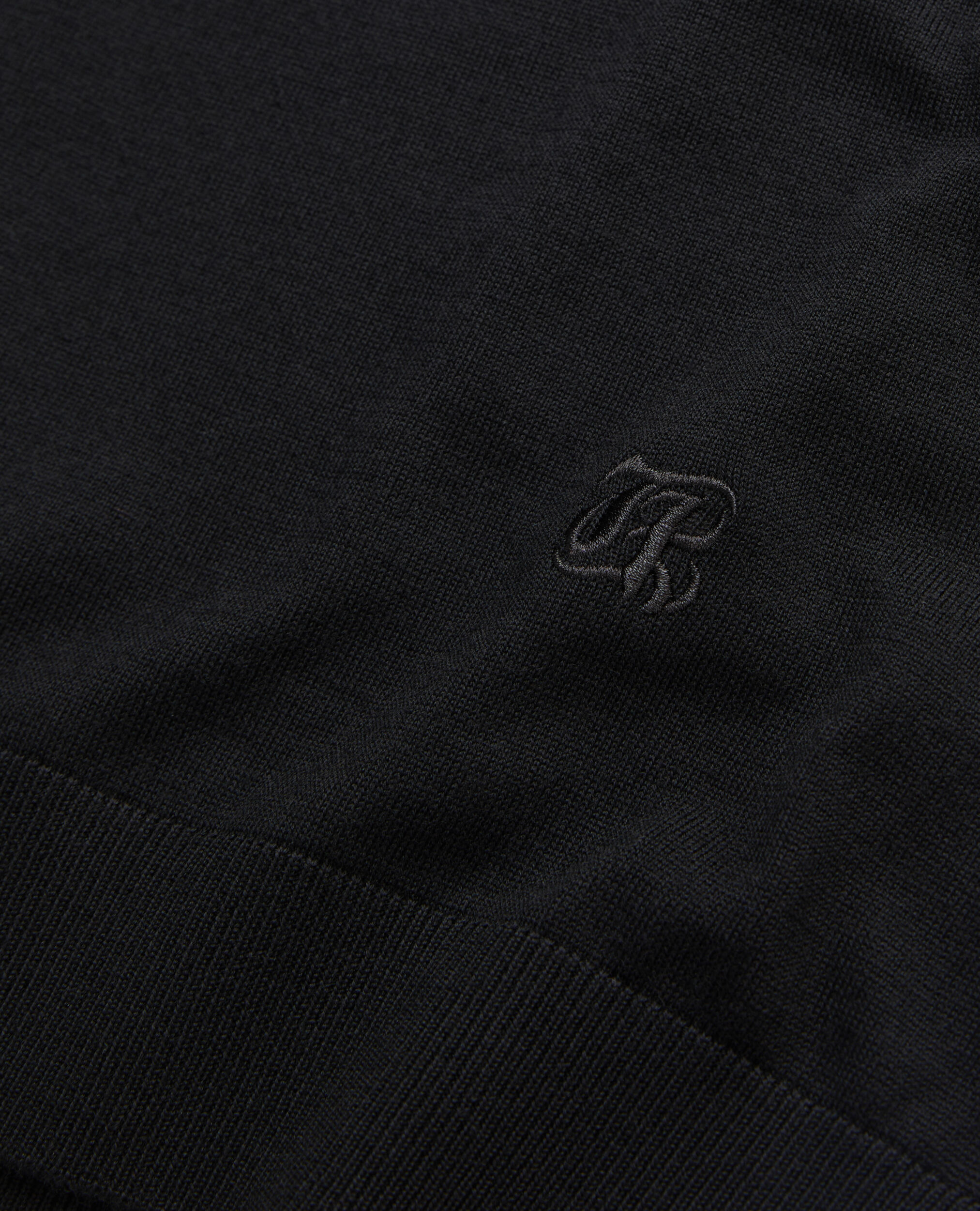 Black wool sweater BLACK
