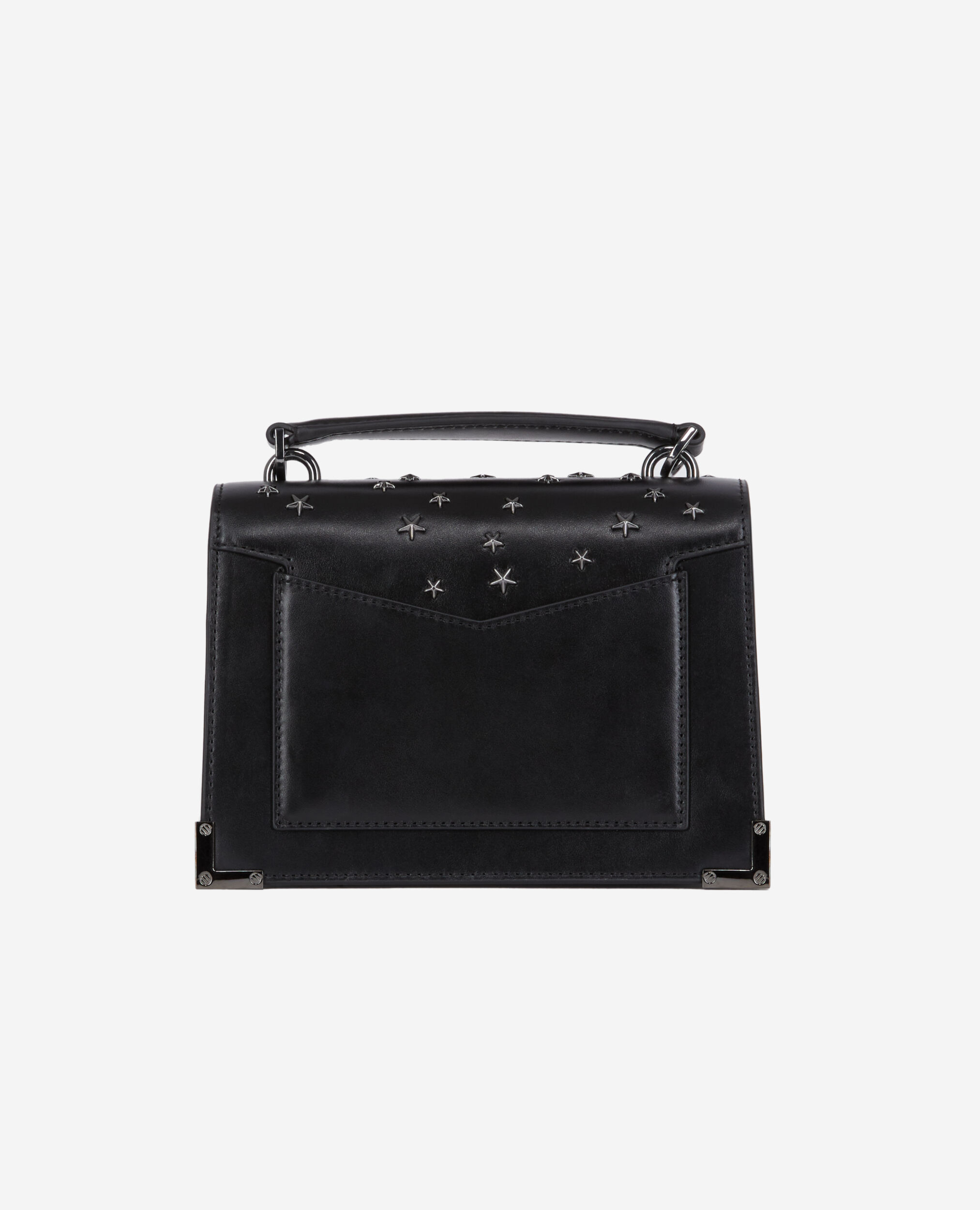 Small Emily bag in black leather with stars BLACK