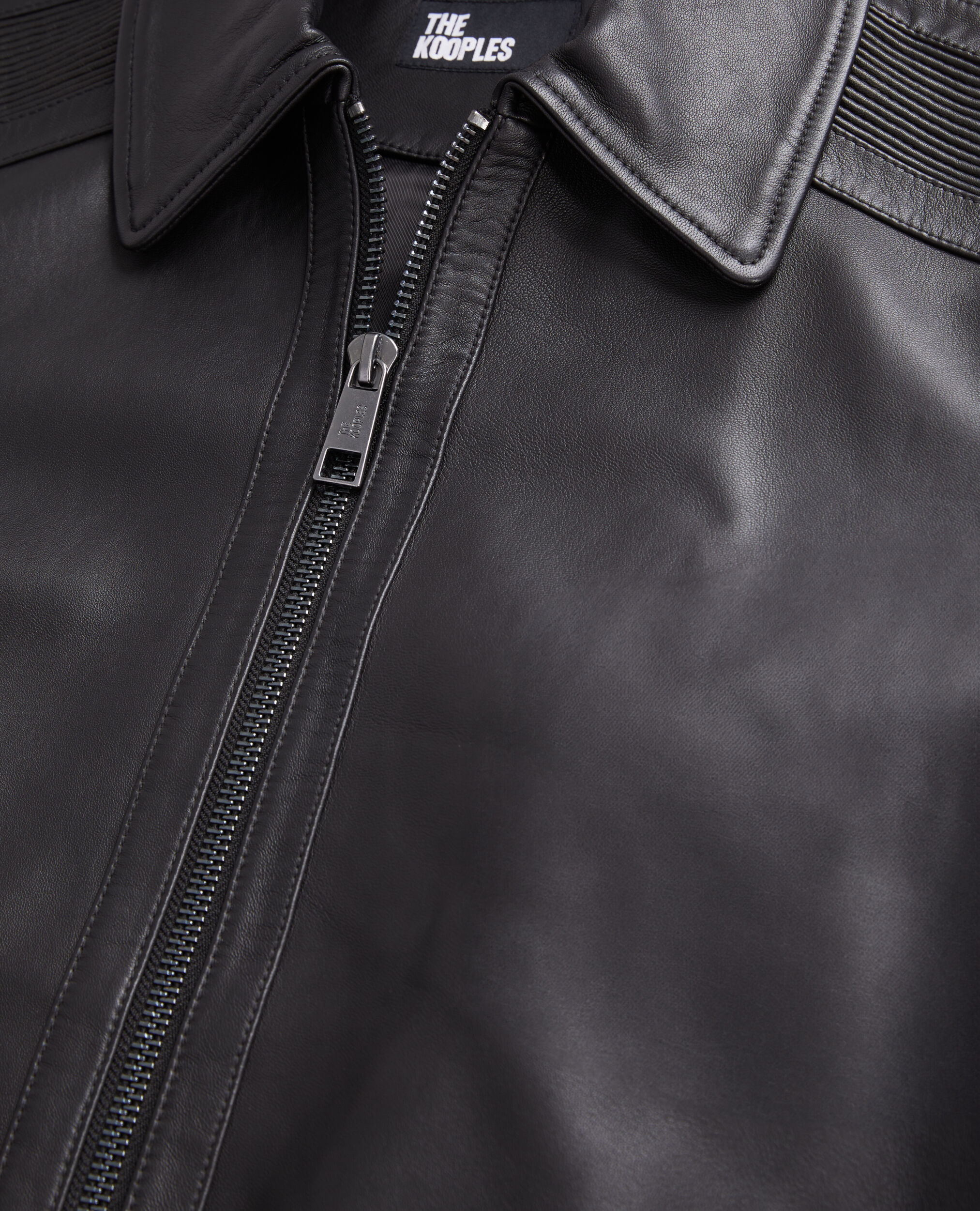Black leather biker jacket BLACK