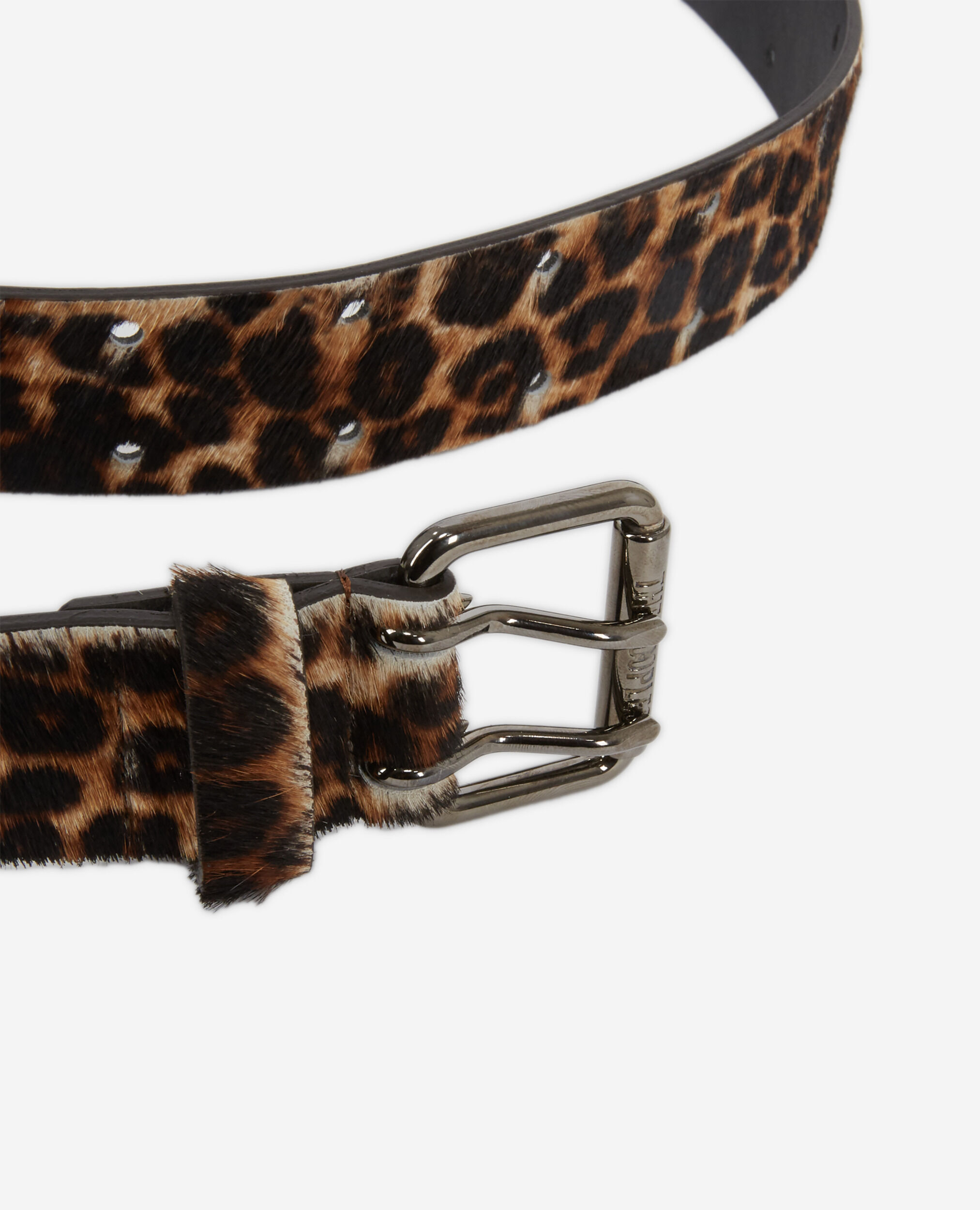 Leopard print leather belt LEOPARD