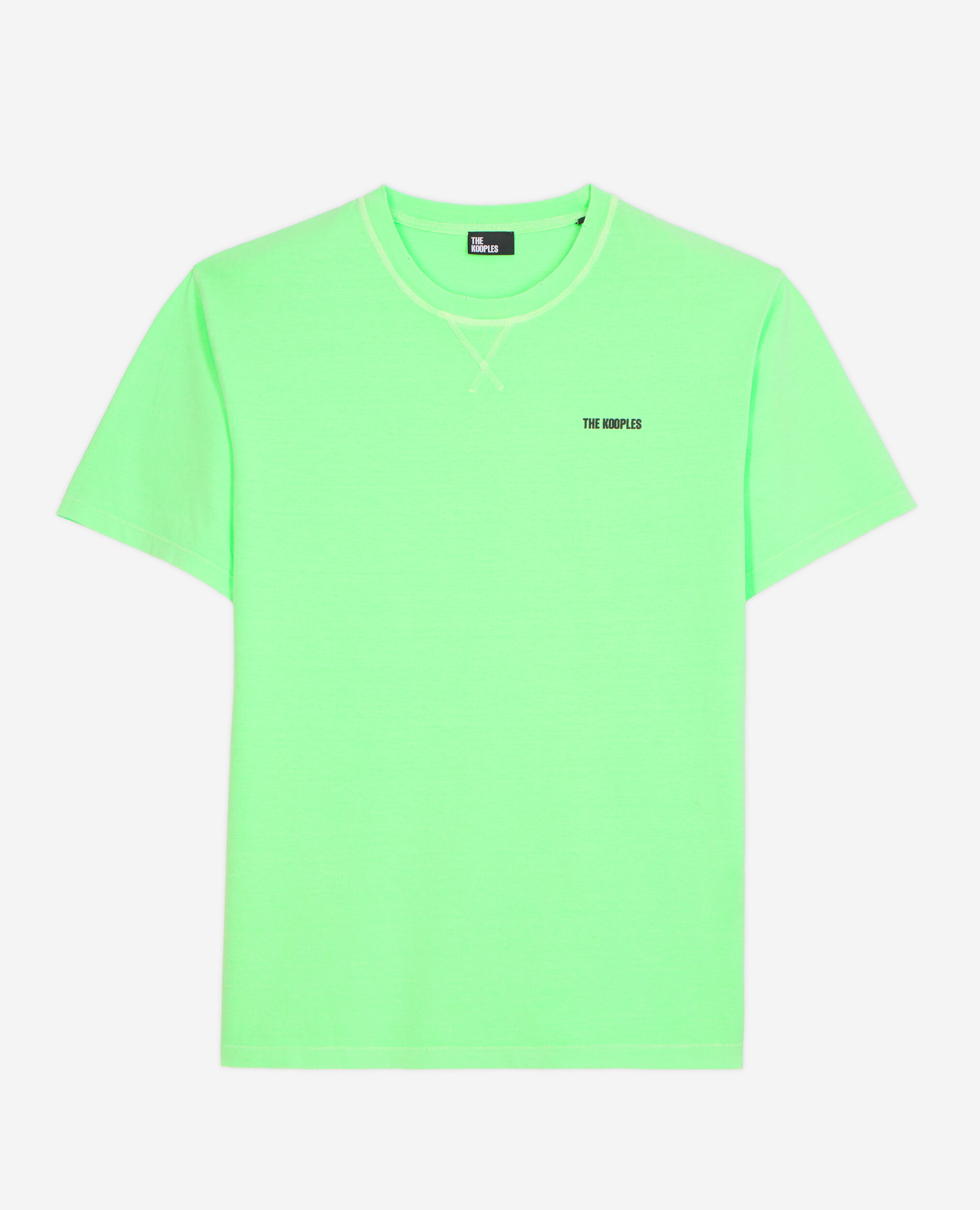 Men's fluorescent green t-shirt with logo VERT FLUO