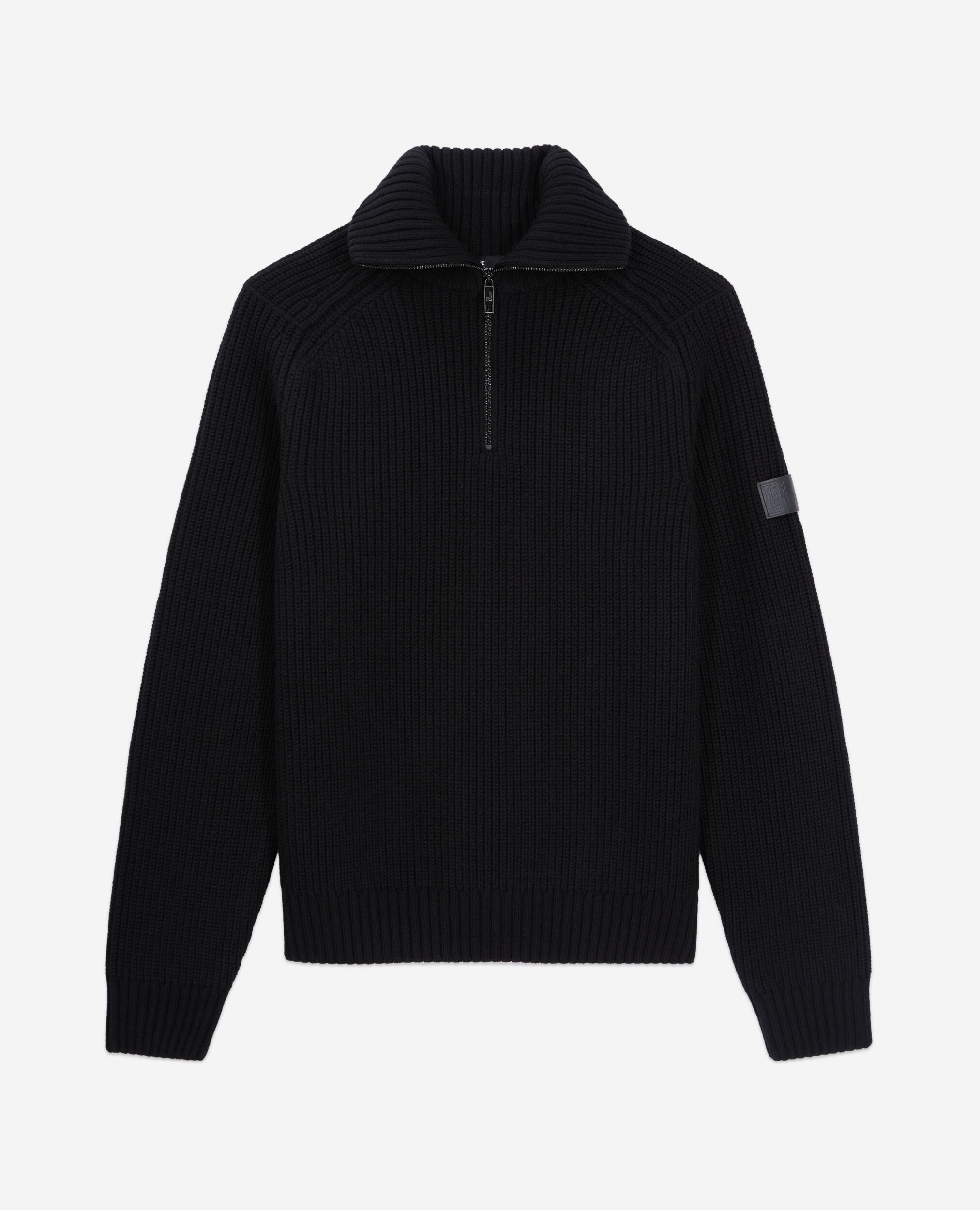 Black wool sweater BLACK