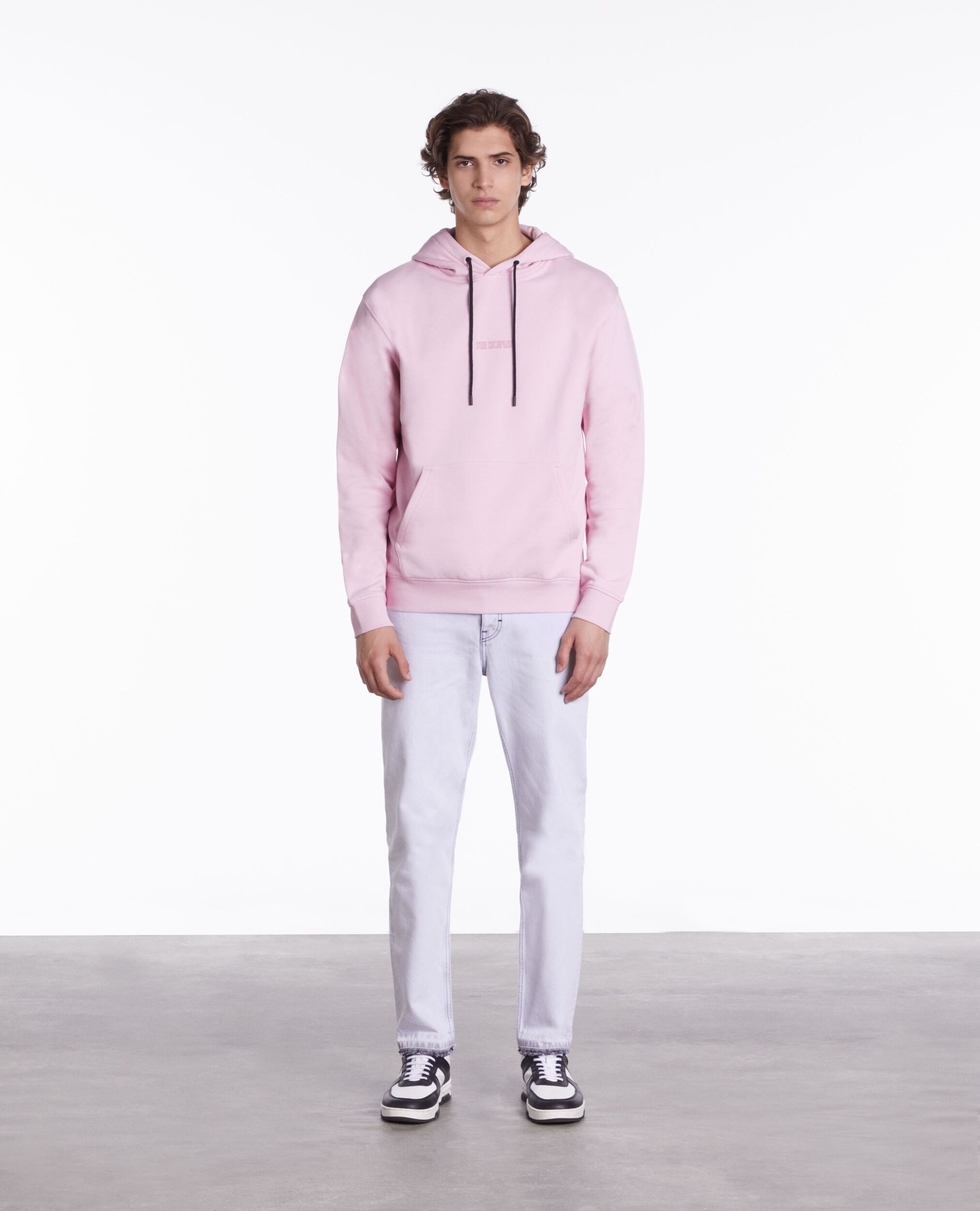 Pink hoodie with logo PALE PINK