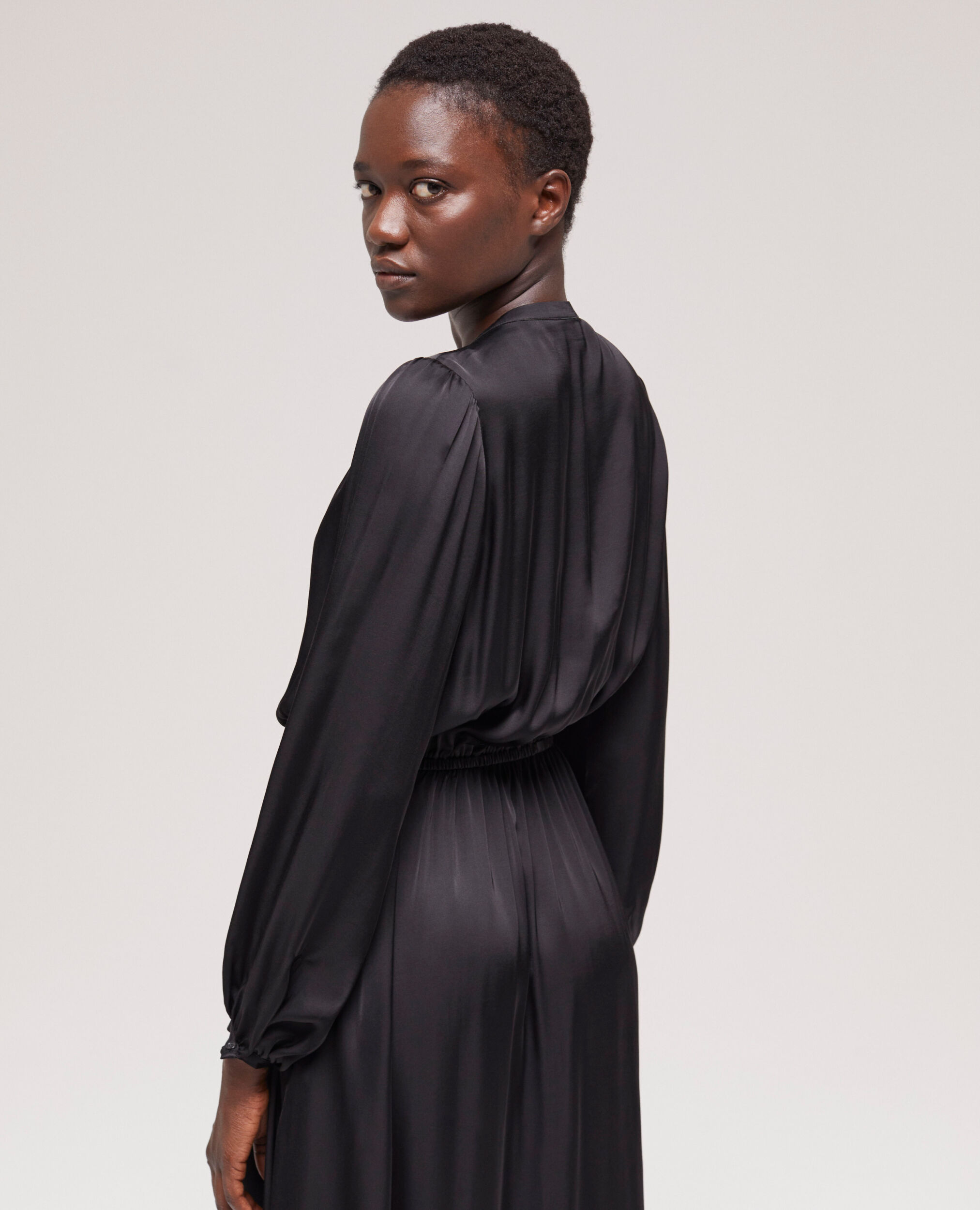 Long black dress BLACK