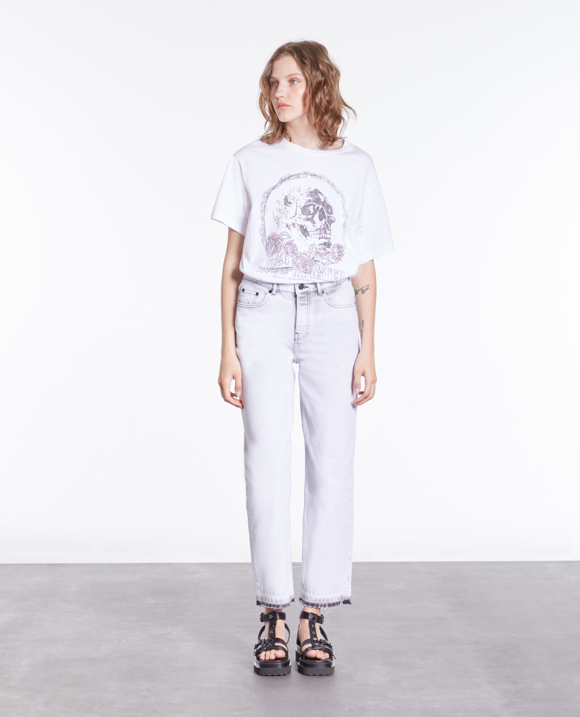 Straight bleached white jeans WHITE BLEACH