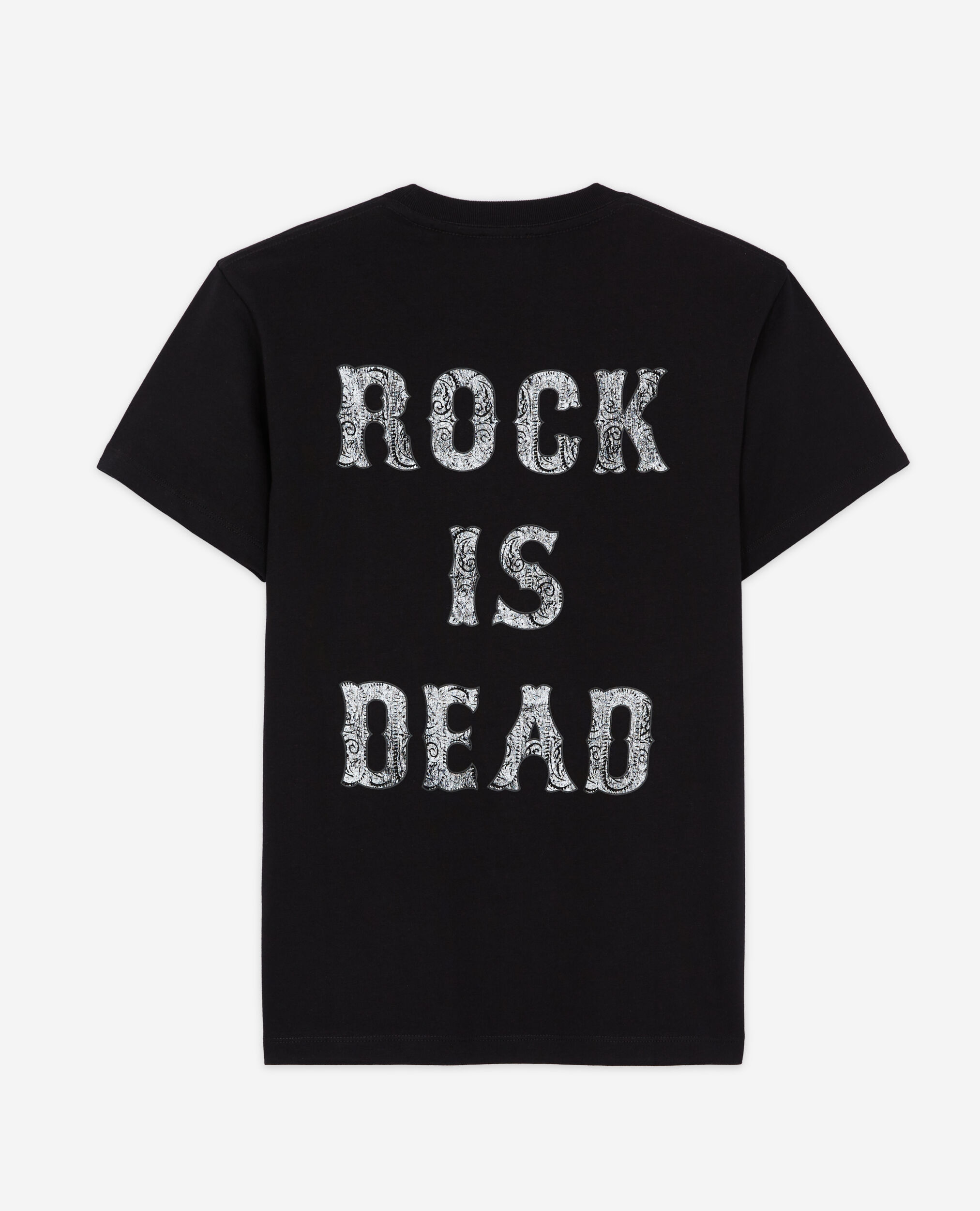 Women's black screen print t-shirt BLACK