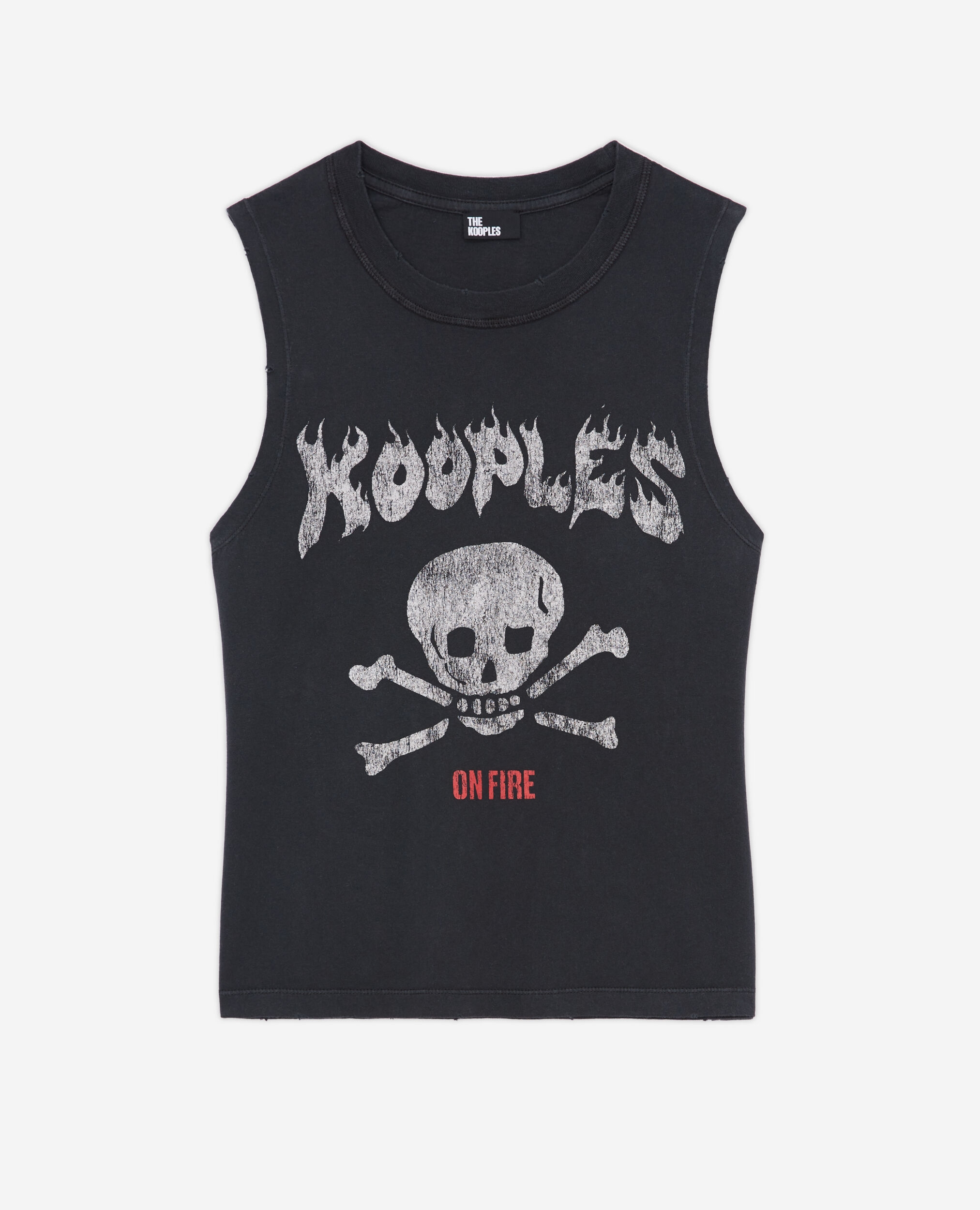 Women's black screen print t-shirt BLACK WASHED