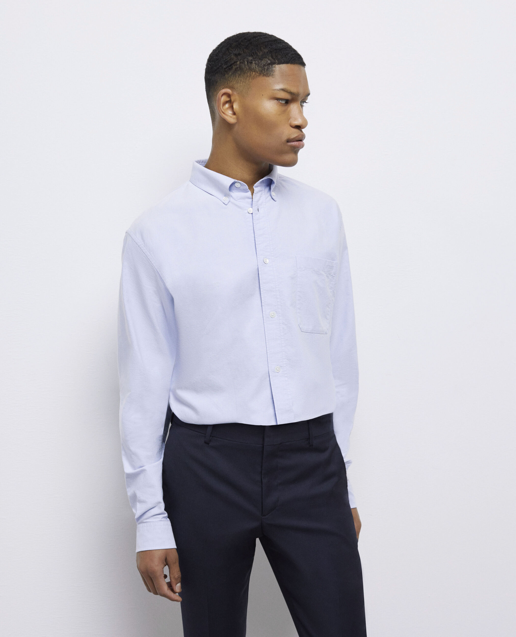 Blue cotton shirt LIGHT BLUE