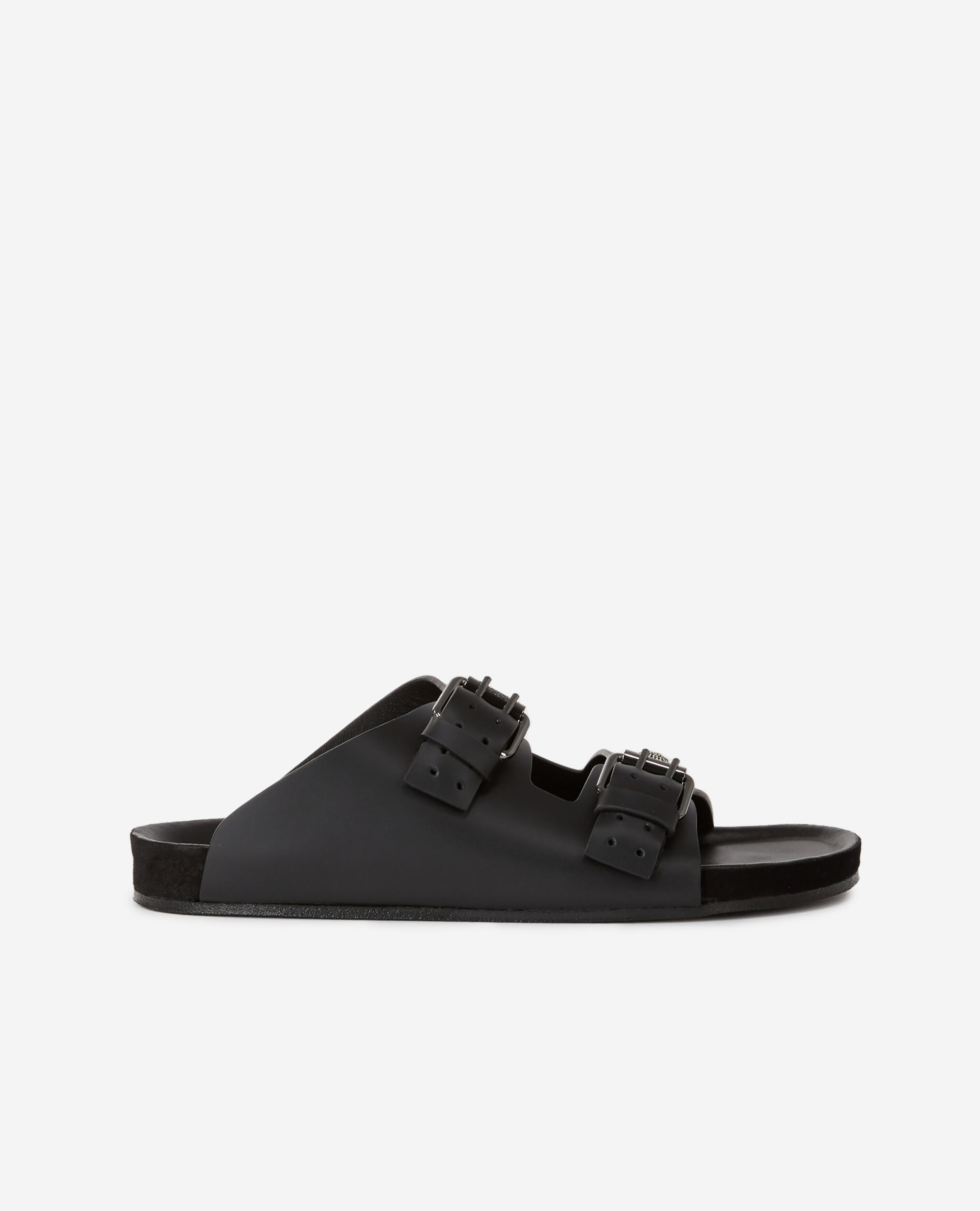 Black leather sandals BLACK