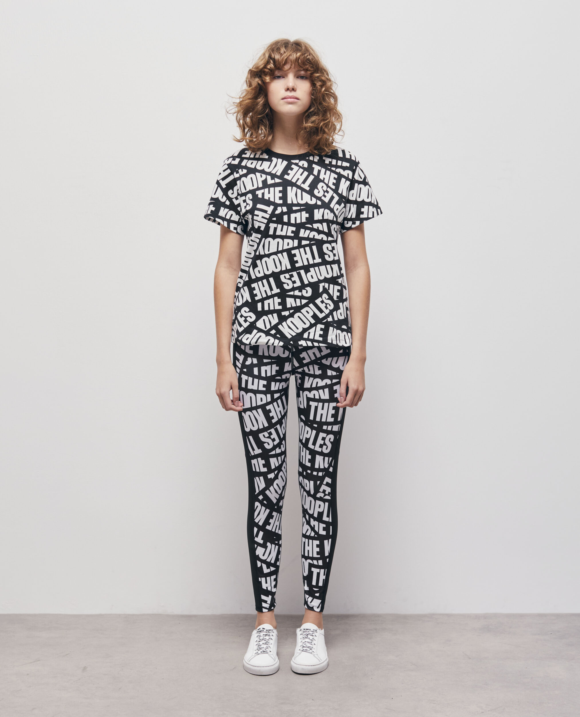 T-shirt with The Kooples logo BLACK / WHITE